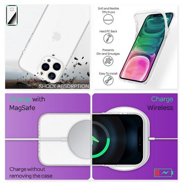 Nalia Smartphone-Hülle Apple iPhone 13 Pro, Klare 360 Grad Hülle / Rundumschutz / Transparent / Displayschutz Case