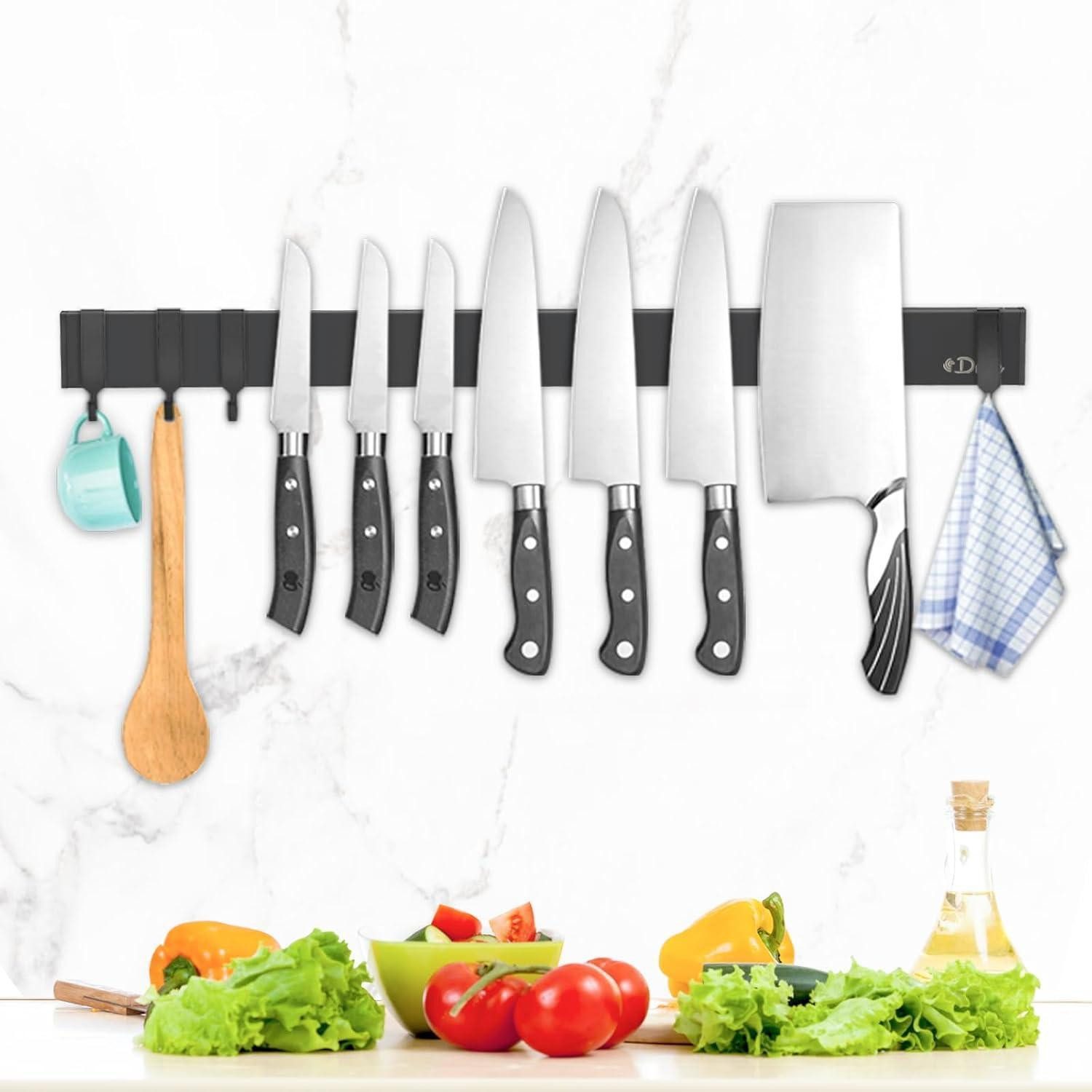 LuxusKollektion Wand-Magnet Messerhalter 50 cm Magnetleiste Messer magnetisch ohne Bohren inkl. Klebeband