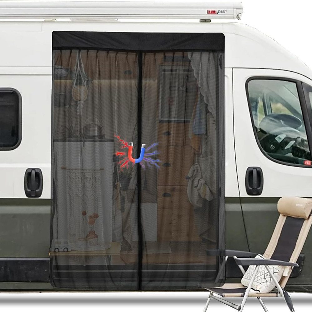 Agger Autosonnenschutz Universelles Auto Heckklappe Moskitonetz,Fliegengitter Auto, (Universelles Insektenschutznetz mit Klettverschluss), für Standard-Dach,für Caravan Camping