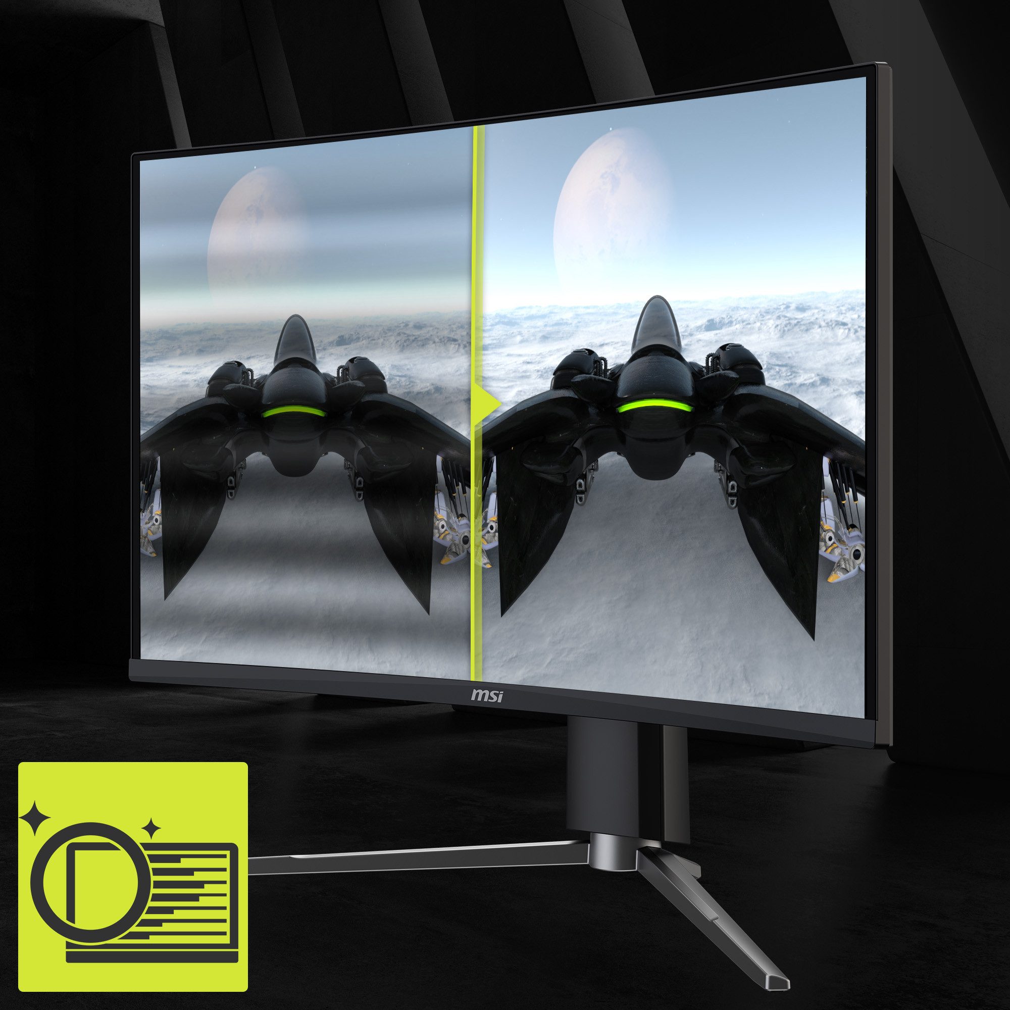 MSI MAG 276CPXF Curved-Gaming-Monitor (69 cm/27 ", 1920 x 1080 px, Full HD, 0,5 ms Reaktionszeit, 280 Hz, LED, 5-Wege Joystick Navigation)