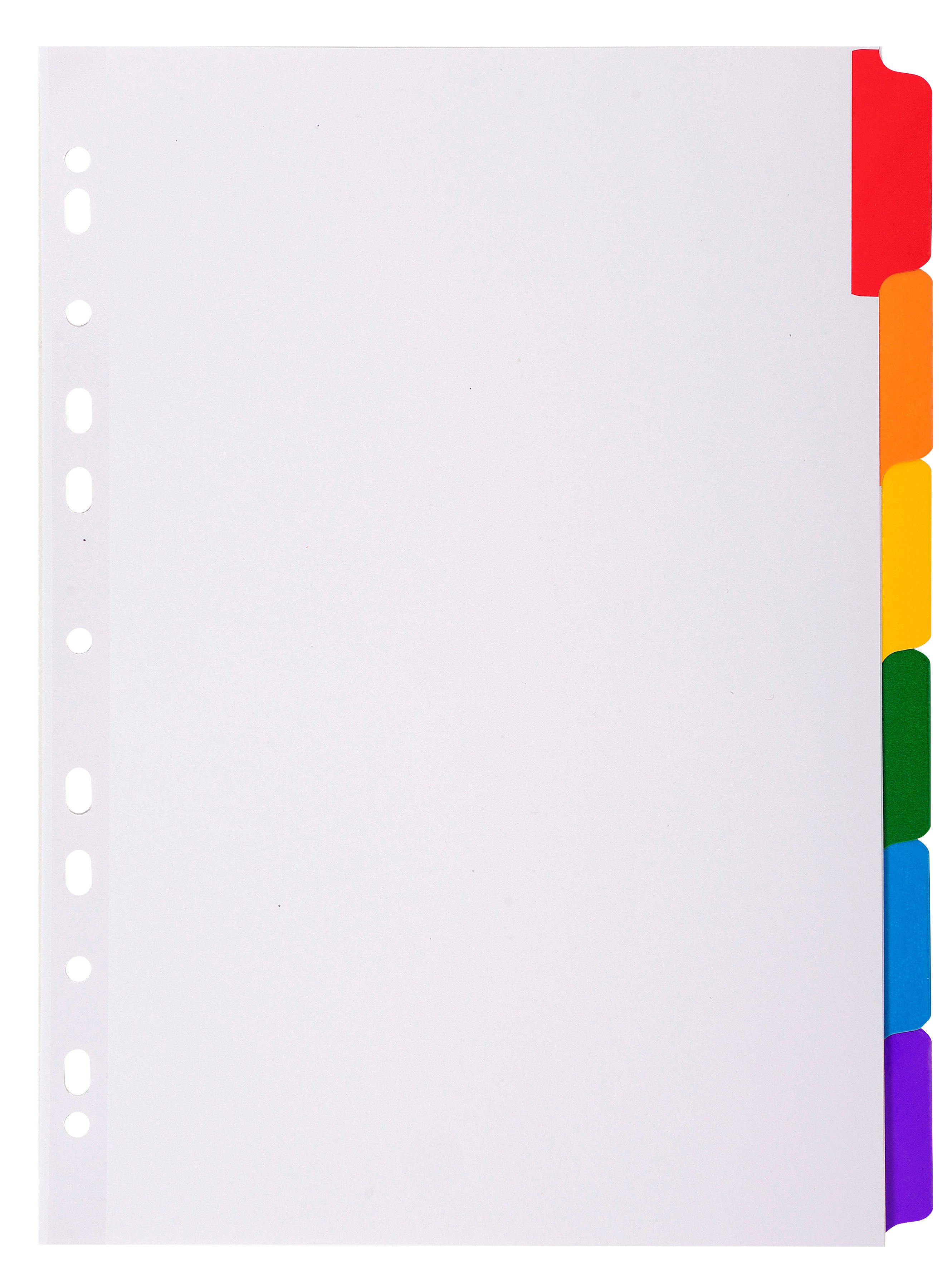 EXACOMPTA Aktenordner Exacompta Register A4 Kart ws Farb.Tabs 6tlg