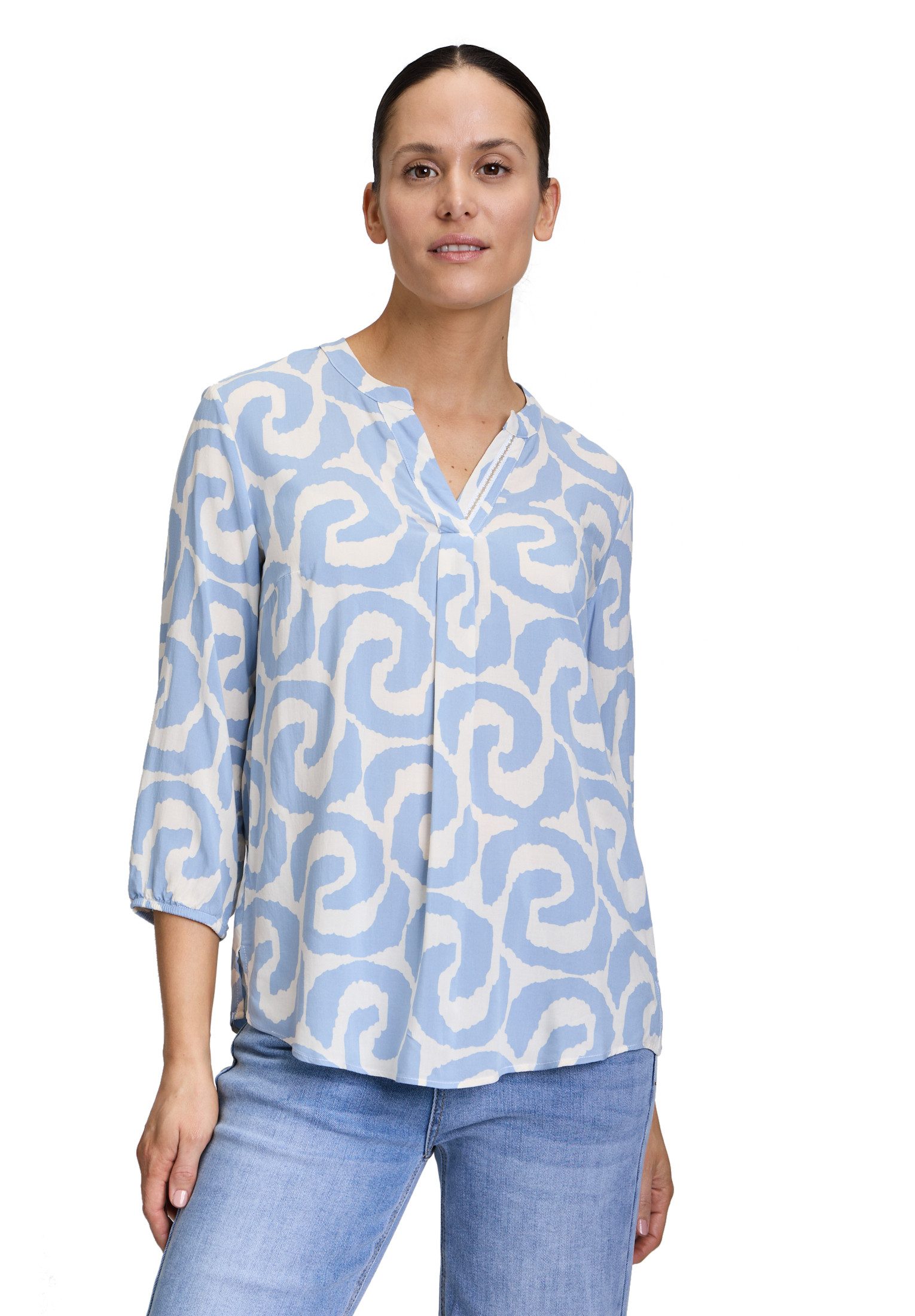 Shirtbluse Cartoon Blusenshirt mit Muster