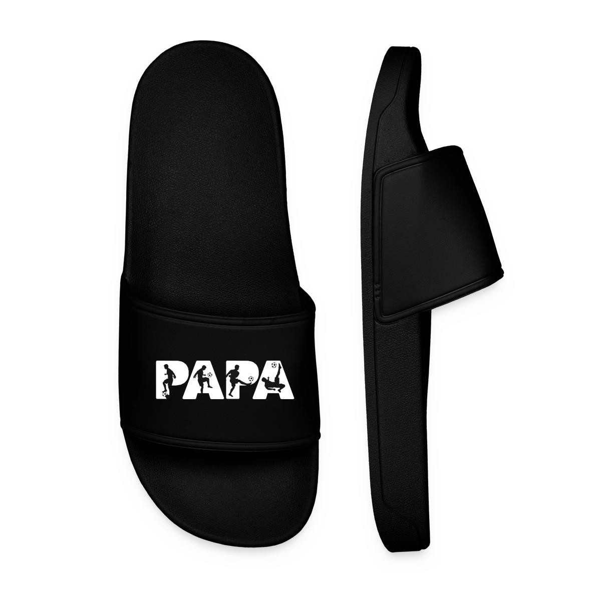 Papa Fußball Silhouette Vater Badelatschen Herren Badeschuh