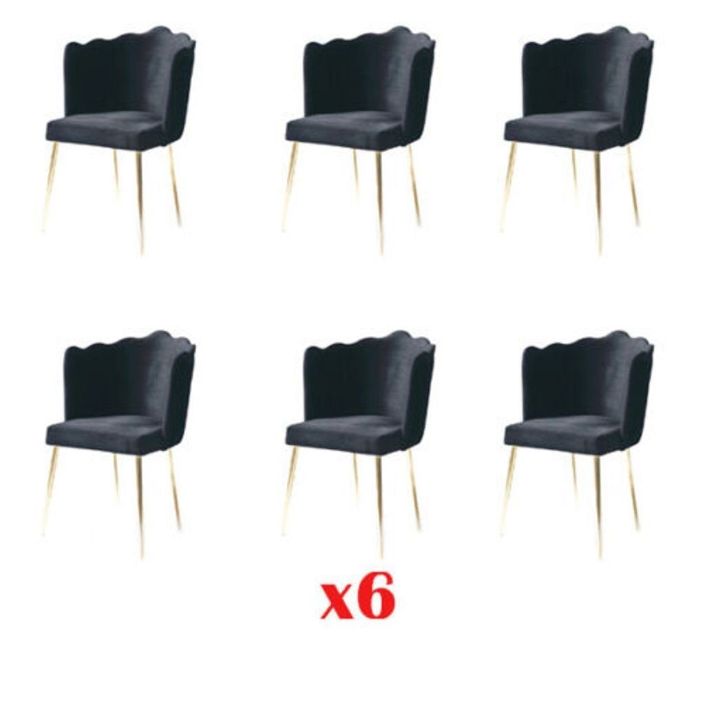 JVmoebel Loungesessel Esszimmer Garnitur mit textilen Polstern und Edelstahlgestell, Made in Europa