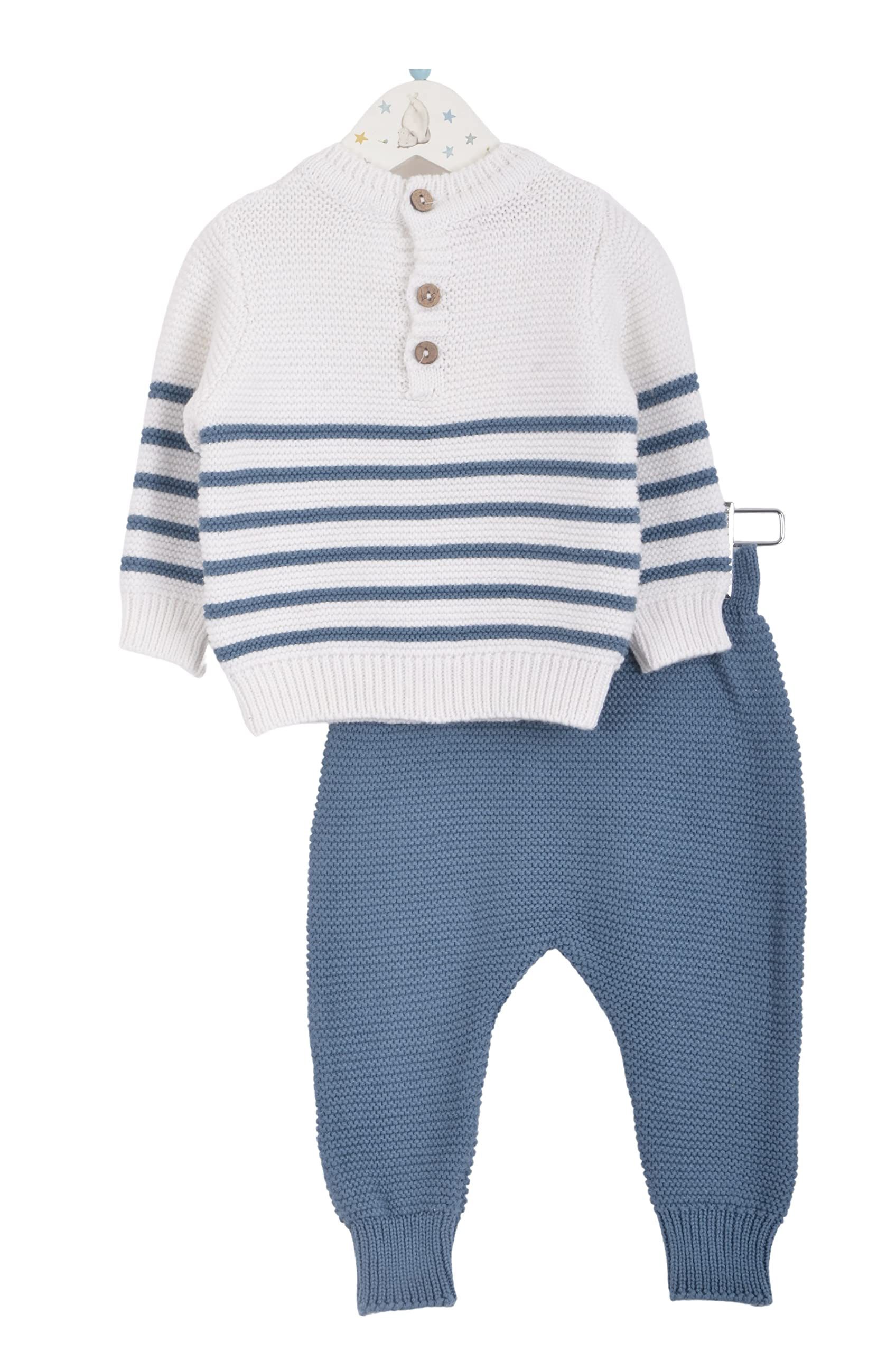 Navy blau-Gestreiftes Set