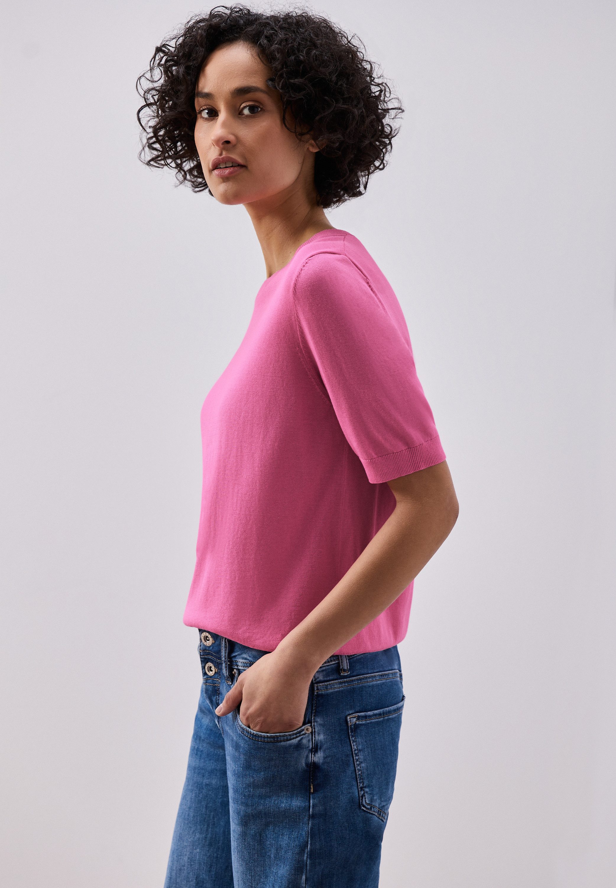 STREET ONE Rundhalspullover Rundhalsausschnitt günstig online kaufen