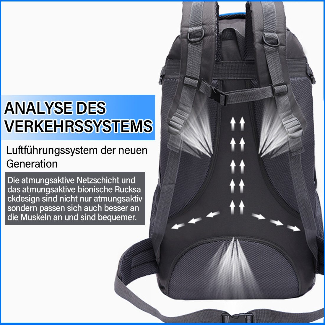 ZEUOPQ Wanderrucksack Wanderrucksack mit Innenfach 60L, günstig online kaufen