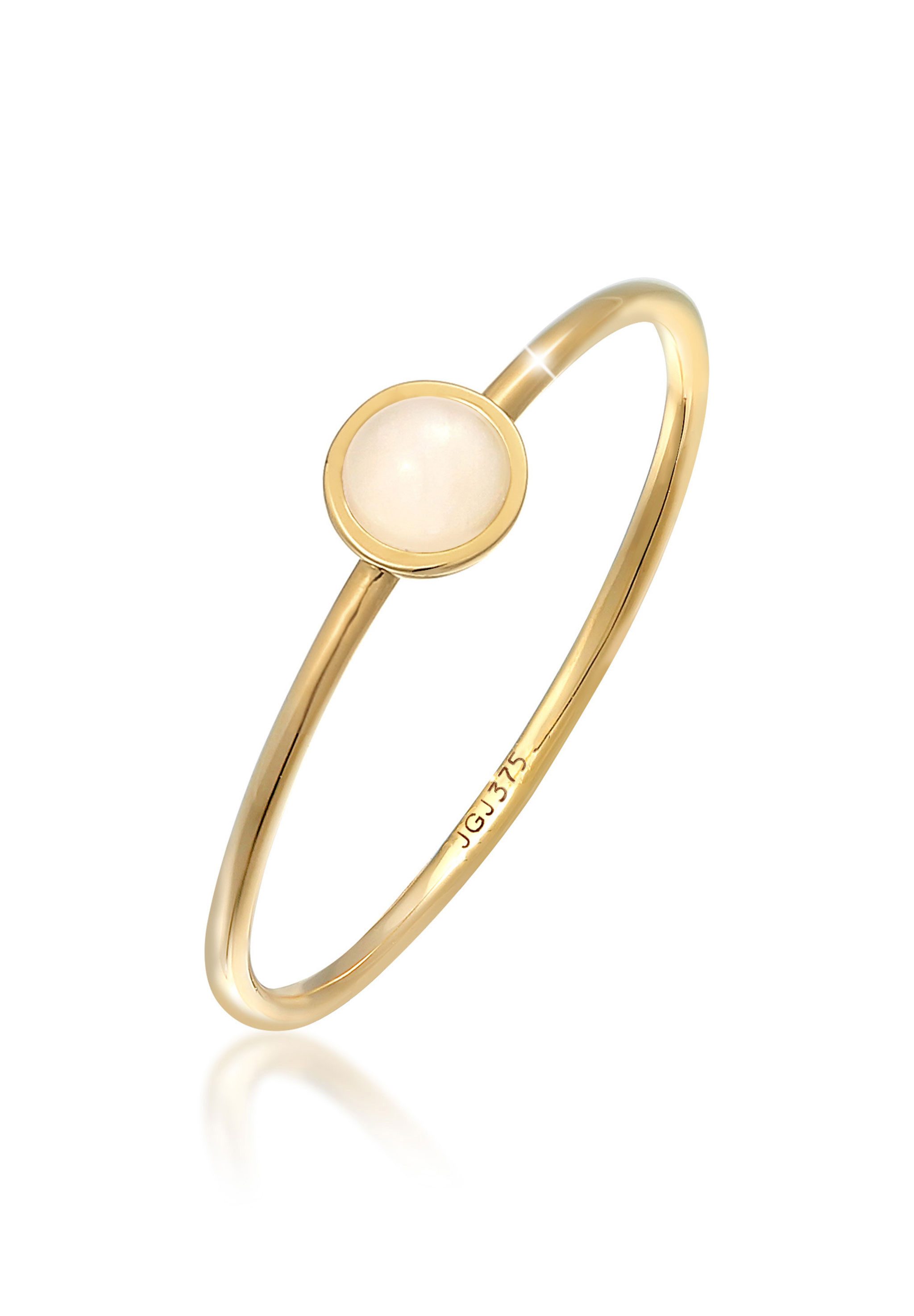 Elli Premium Fingerring Solitär Rosa Quarz Edelstein 375 Gelbgold günstig online kaufen