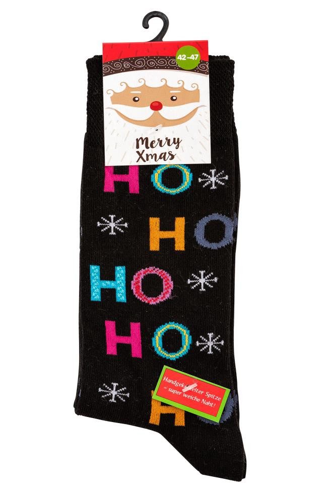 TippTexx 24 Socken 4 Paar festliche Socken, Fröhliche Weihnachten, verschiedene Motive