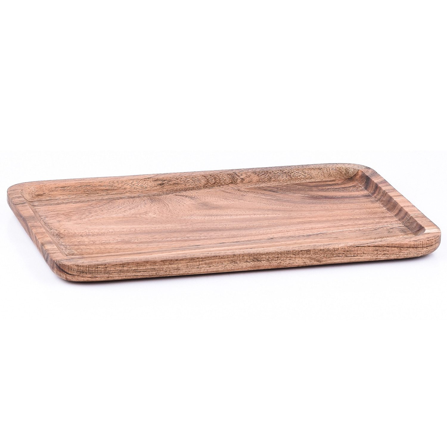 Marrakesch Orient & Mediterran Interior Dekotablett 2er Set Akazienholz Schlüsselschale tablett Anea handgefertigt 30 cm, Handarbeit