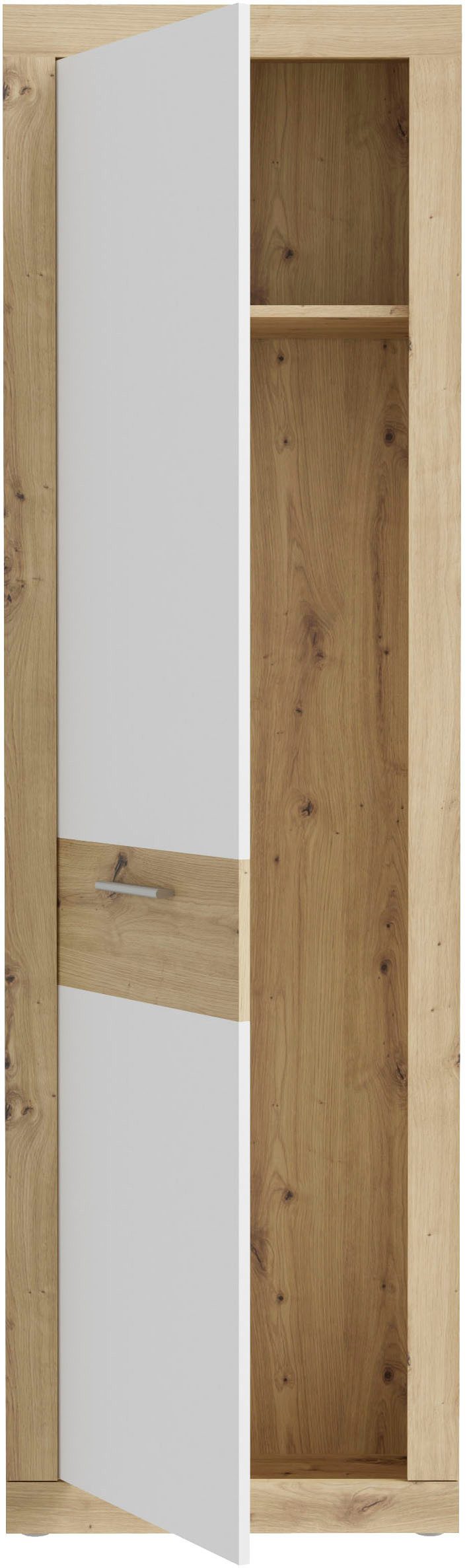 FORTE Garderobenschrank Baccio (B/H/T ca. 58,3x33,81x96,8 cm) Garderobenschrank, Rahmenoptik, Keiderstange – Bild 4 von 5