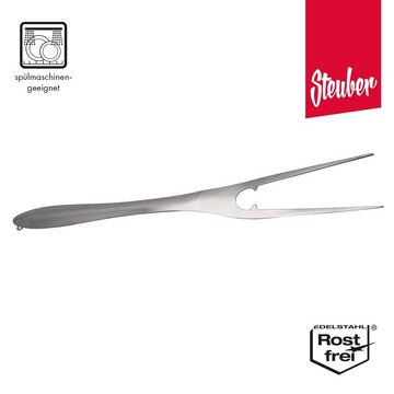 Steuber Grillzange Premium Line, Edelstahl Grillgabel, zum Wenden und aufheben von Grillgut