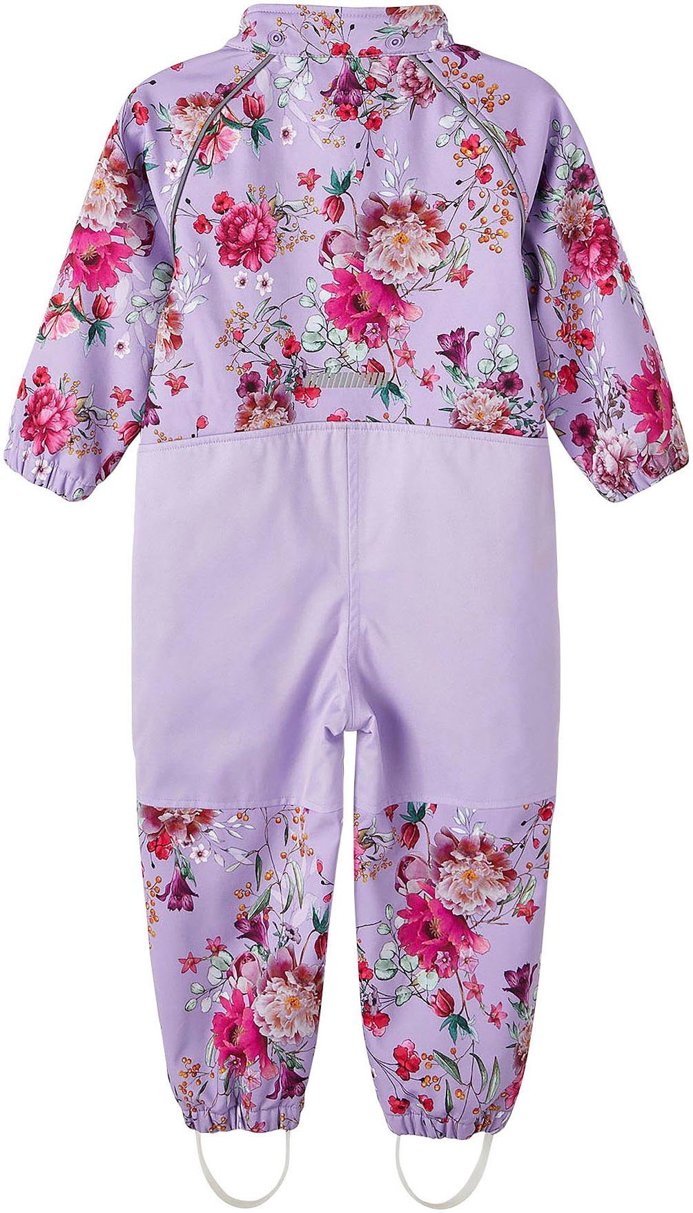 Name It NMFALFA Verbena SUIT FLORAL Softshelloverall NOOS 2FO Sand