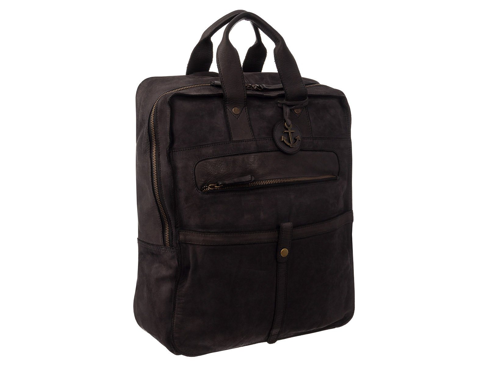 Laptoptrucksack, 2nd Leder Jonas Cool Cityrucksack Ash HARBOUR Casual Backpack-Style