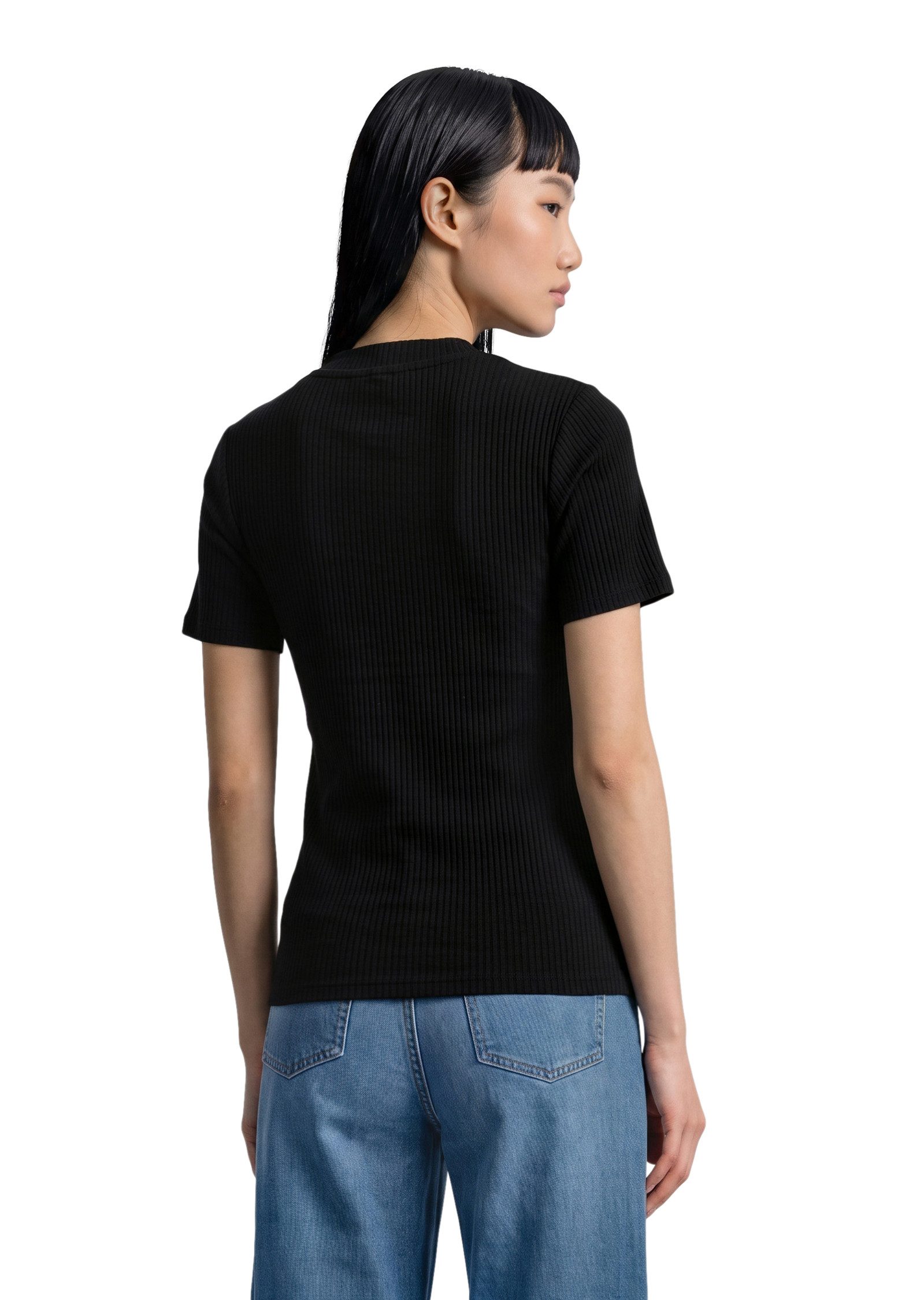 Marc O'Polo DENIM T-Shirt aus elastischem Bio-Baumwolle-Mix – Bild 3 von 5