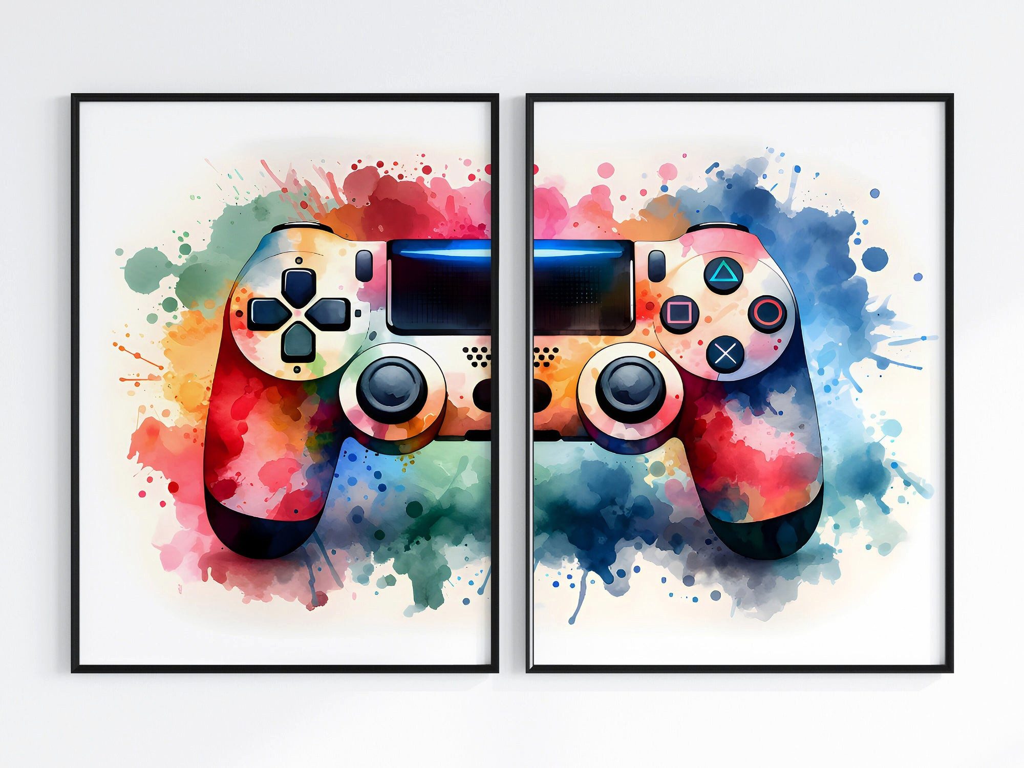JUSTGOODMOOD Poster Premium ® Gamer Controller Poster 2er Set · Gamer Wandkunst, Controller (1 St), verschiedene Größen wählbar