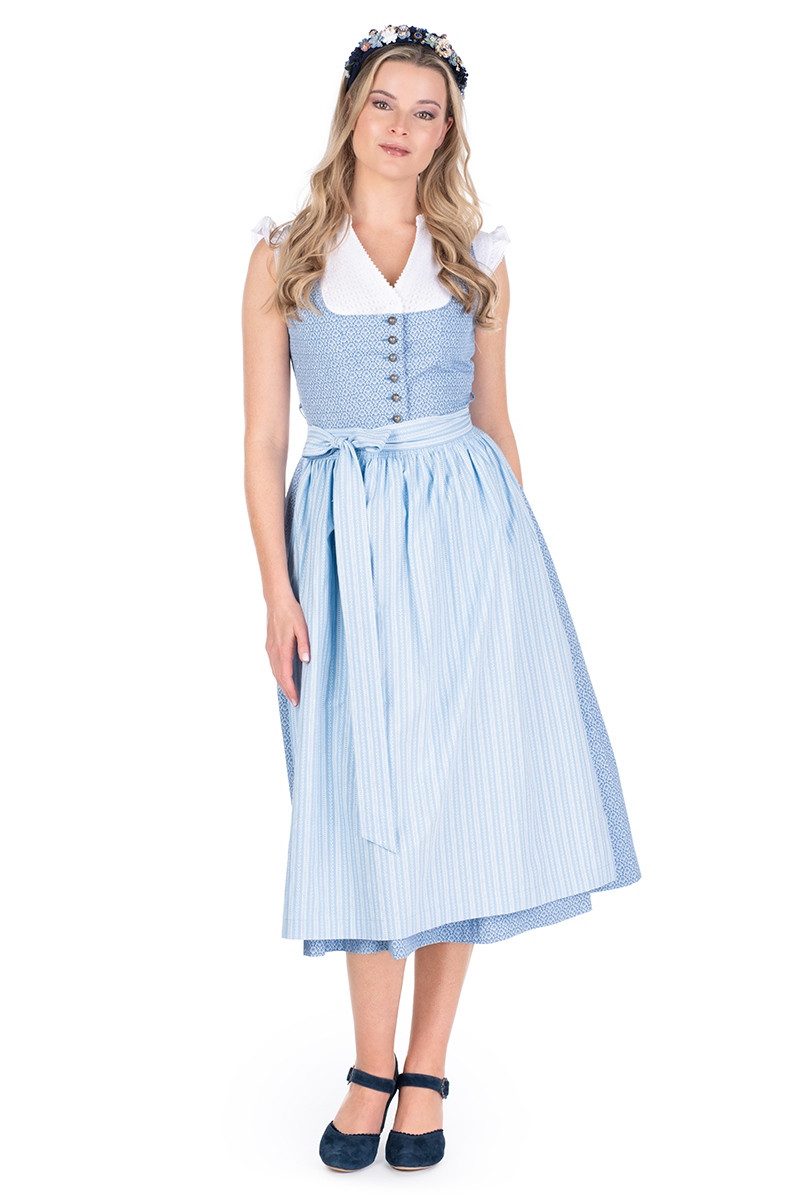 Hammerschmid Dirndl Dirndl lang 2tlg. - BRAUNSEE - blau