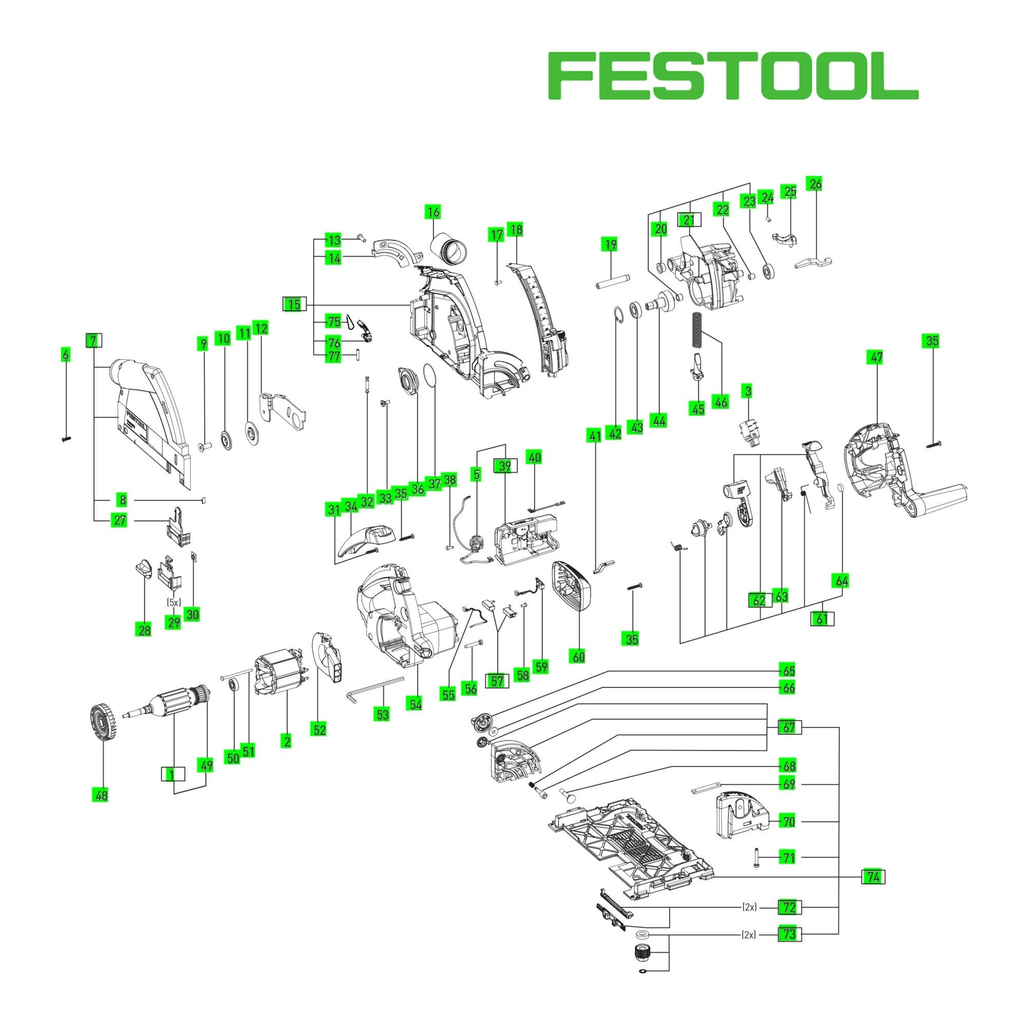 FESTOOL Werkzeugkoffer Festool Einlage SYS - LR 32 479863