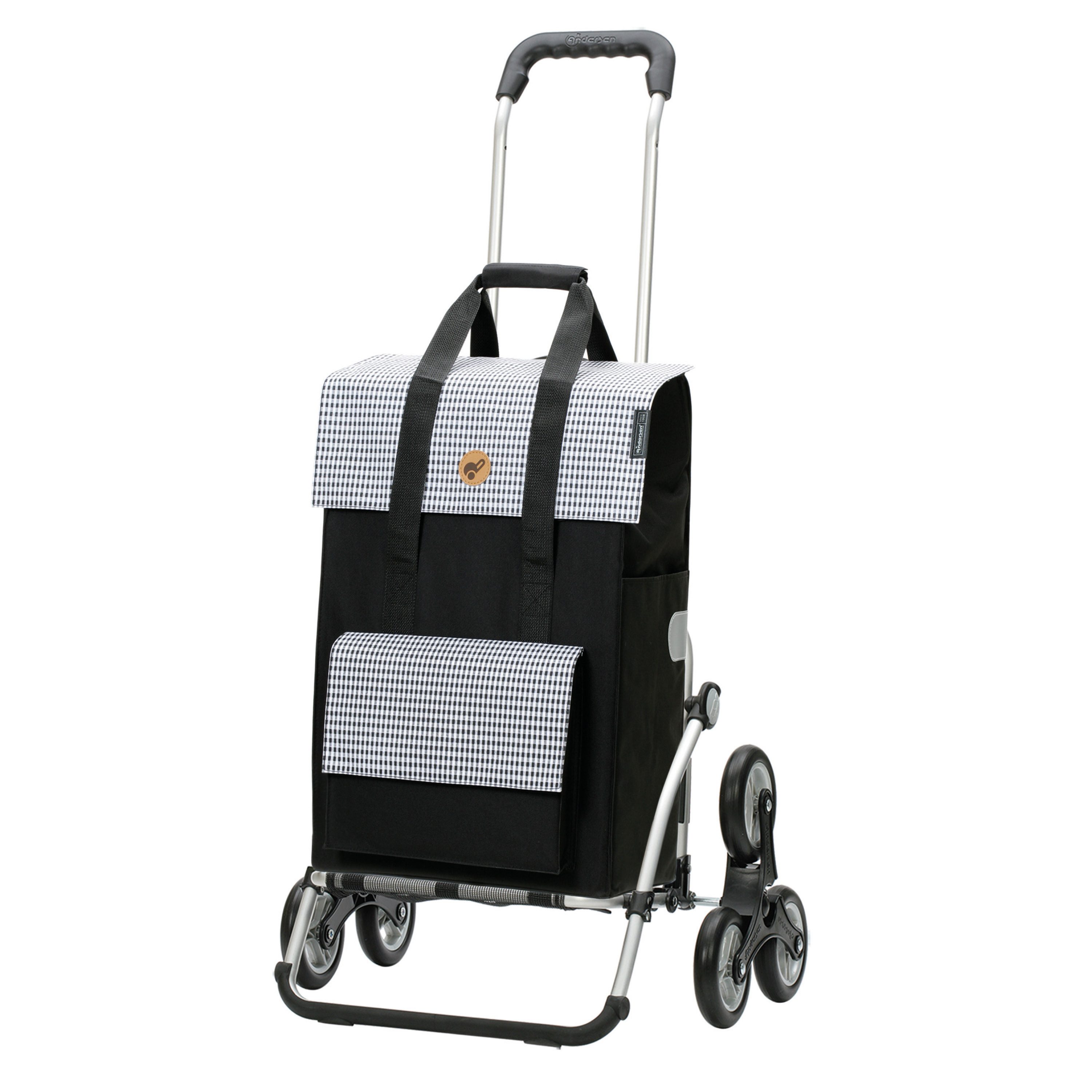 Einkaufstrolley Exklusiv Treppensteiger Royal Shopper Milla schwarz 54L