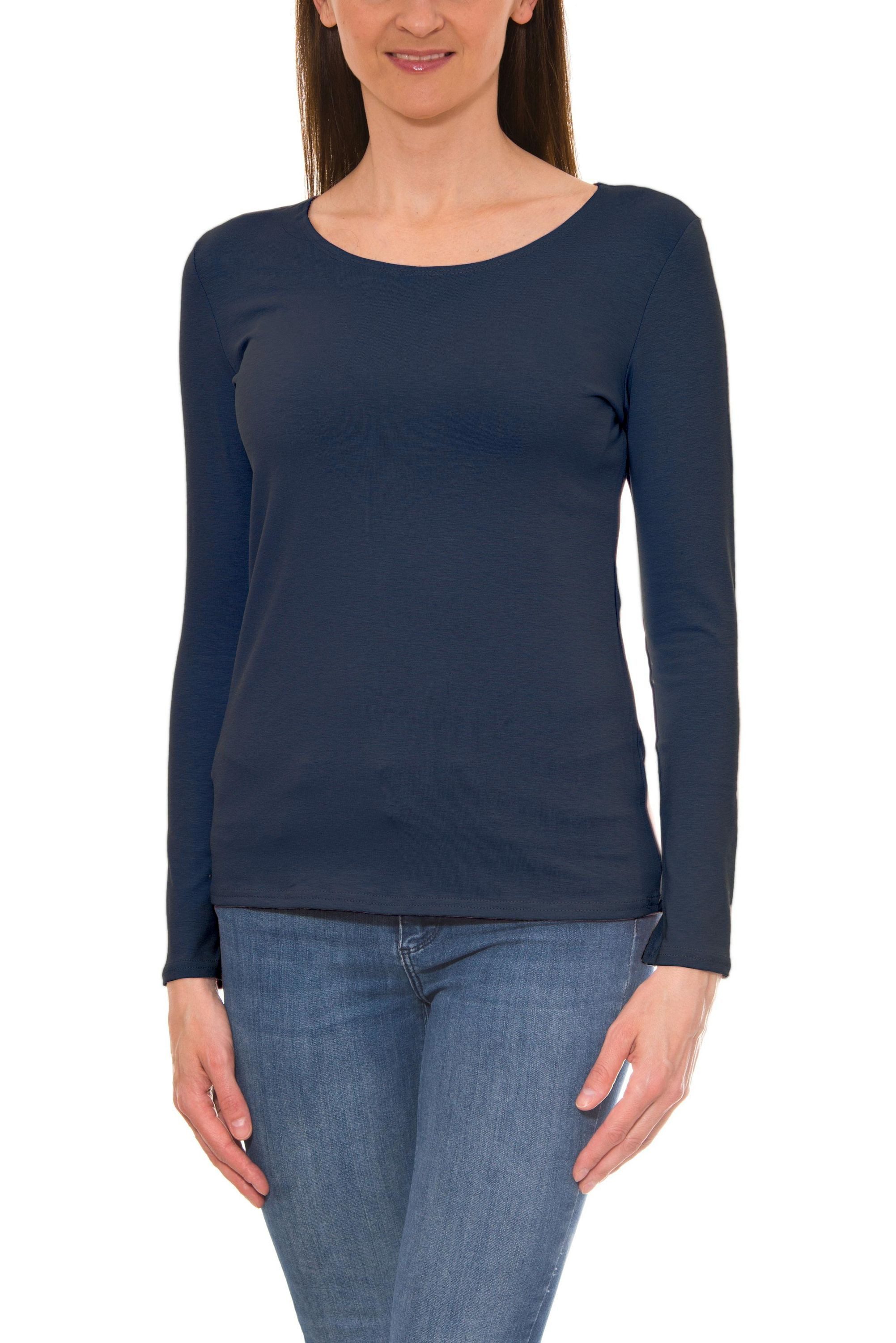 Alkato Longshirt Alkato Damen Langarm Shirt günstig online kaufen