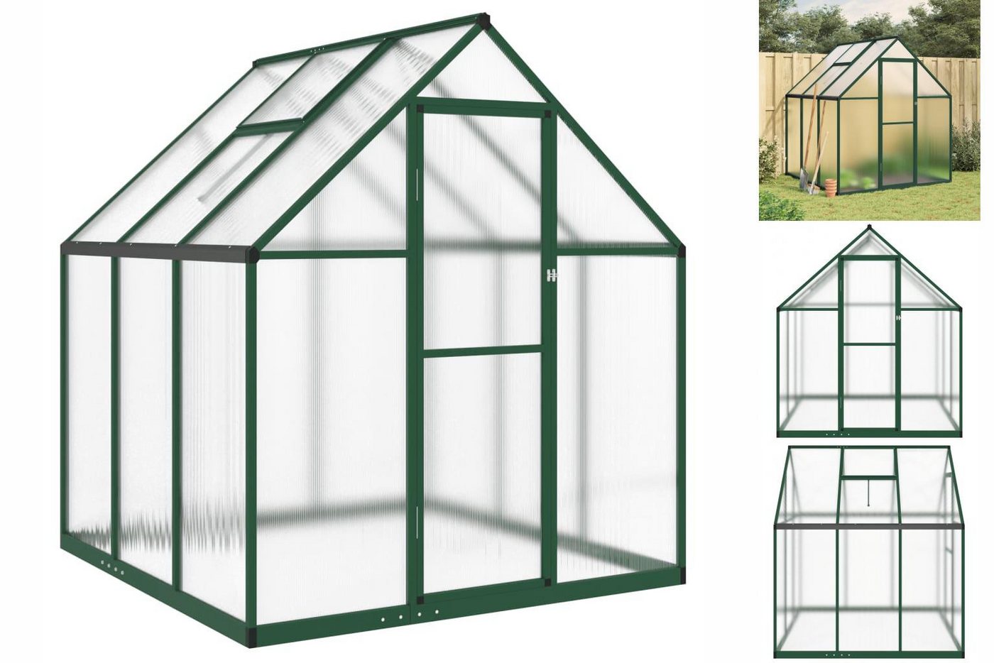 vidaXL Gewächshaus Gewächshaus mit Fundamentrahmen Grün 169x169x195 cm Aluminimum grün | Rabatt: 24% vidaXL Gewächshaus Gewächshaus mit Fundamentrahmen Grün 169x169x195 cm Aluminimum grün | Rabatt: 24%