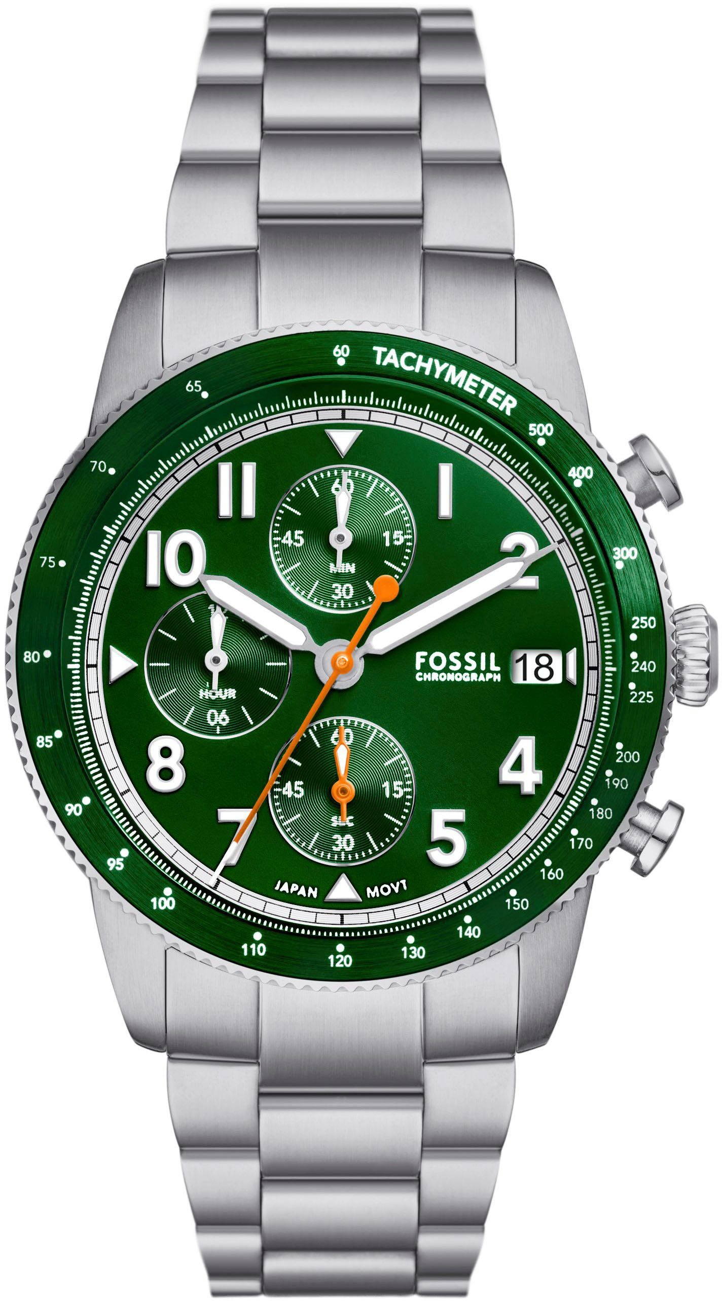 Fossil Chronograph SPORT TOURER, Quarzuhr, Armbanduhr, Herrenuhr, Stoppfunktion, Datum