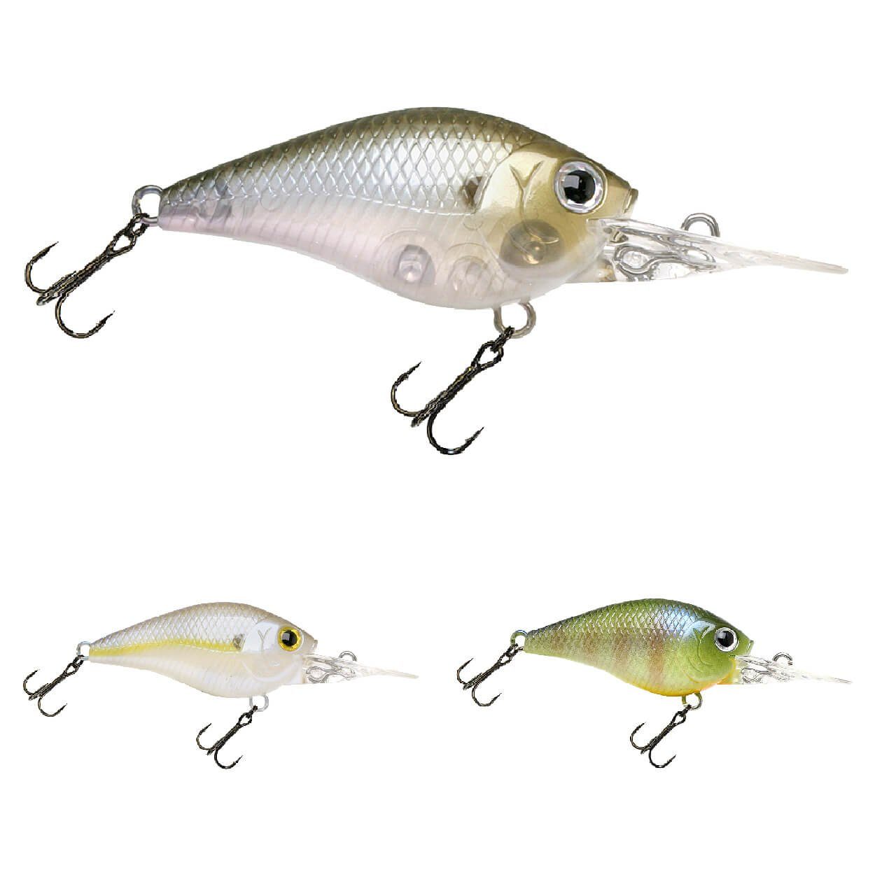 Kunstköder LC 6,8g, Crankbait 4,5cm Lucky Minnow Diver Deep 0.5 Lucky Ghost Silent Craft (1-St) Craft