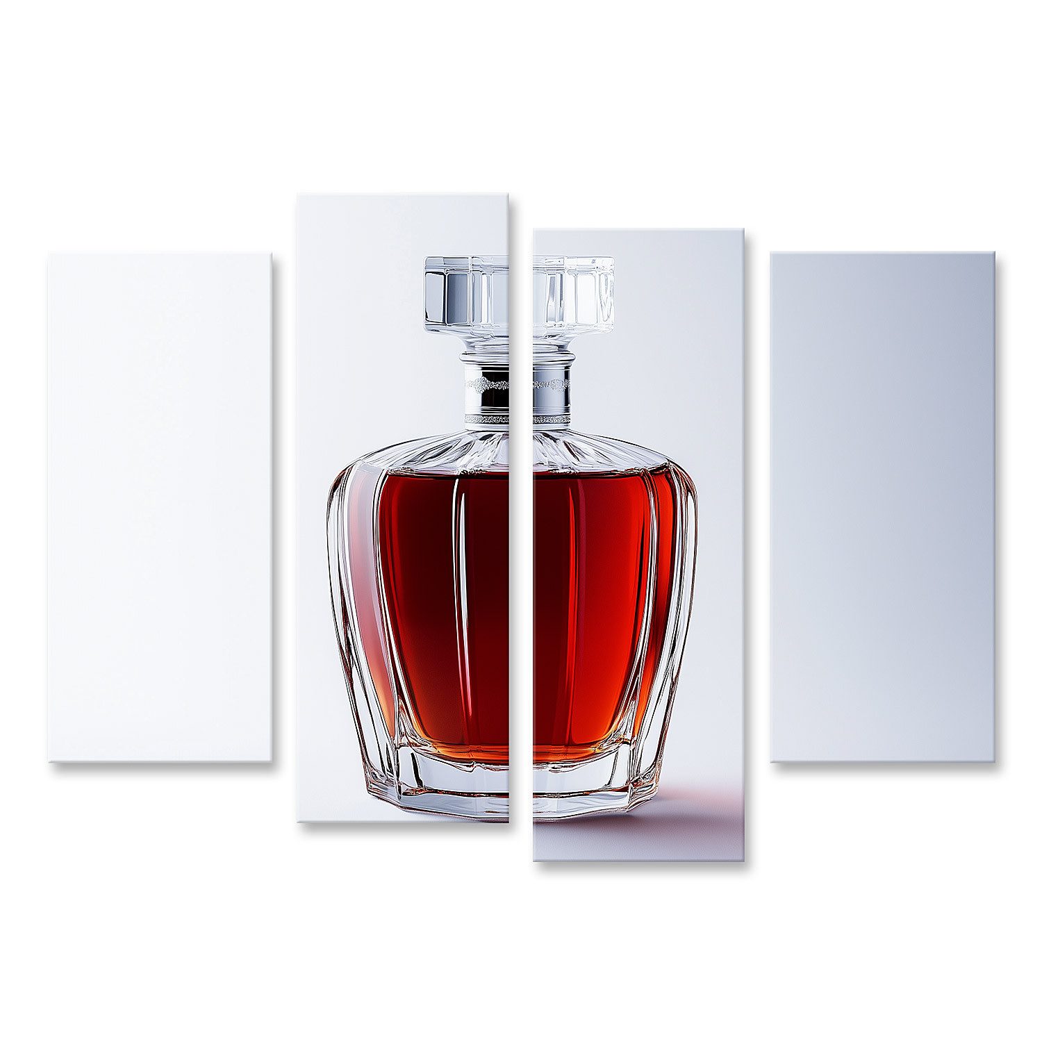 islandburner Leinwandbild, Luxuriöser Whisky in eleganter Glasflasche