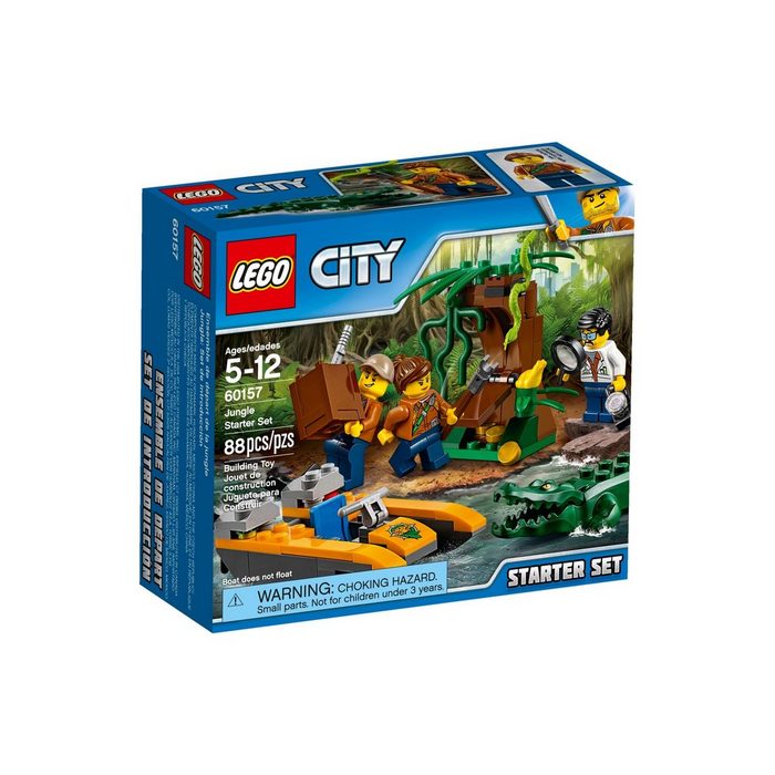 LEGO® Konstruktionsspielsteine City 60157 - Dschungel-Starter-Set (88 St)