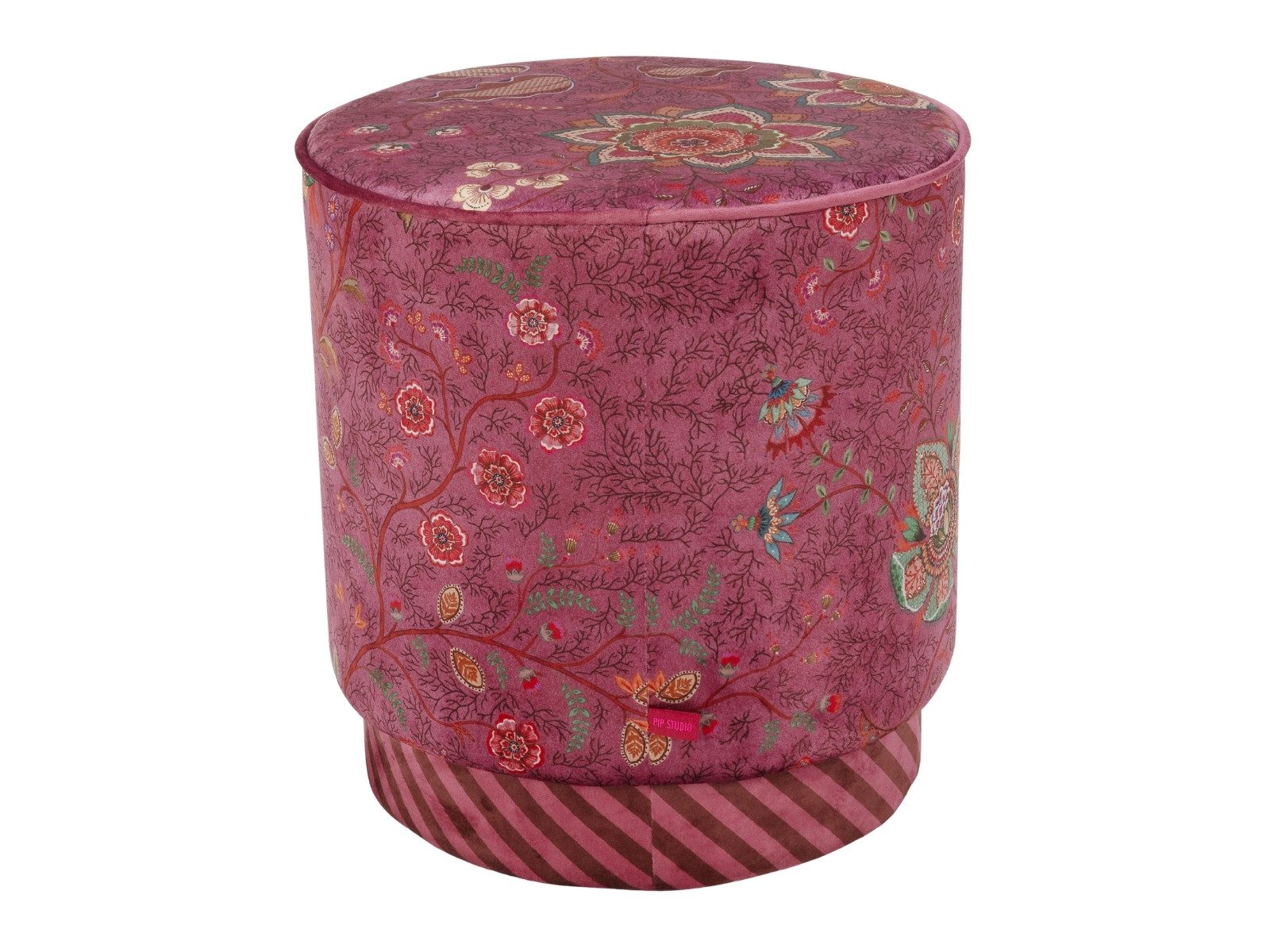PiP Studio Hocker Mumbai Morning Pouf / Hocker pink 40x45cm