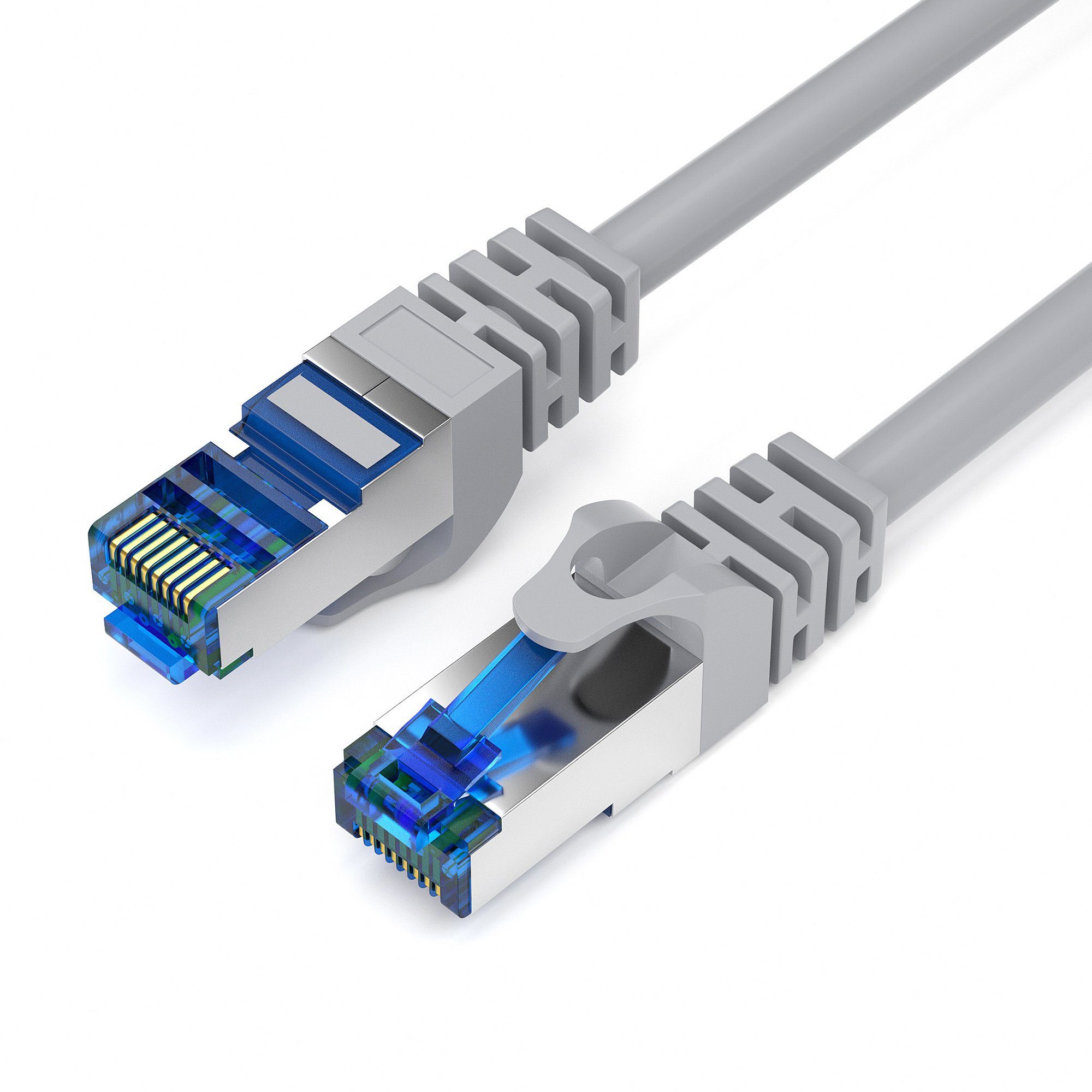 JAMEGA CAT 7 Patchkabel Ethernet RJ45 Netzwerkkabel Rohkabel LAN Kabel LAN- Kabel, CAT.7, RJ-45 Stecker (Ethernet) (25 cm)