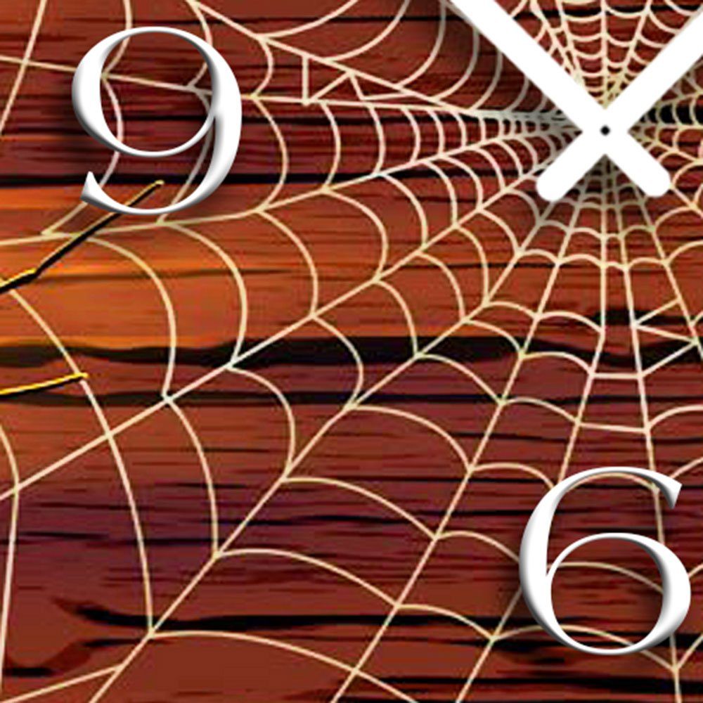 Wanduhren modernes Design aus 4mm Wanduhr Wanduhr 3D-Optik (Einzigartige Designer Alu-Dibond) Spinnennetz dixtime leise kein