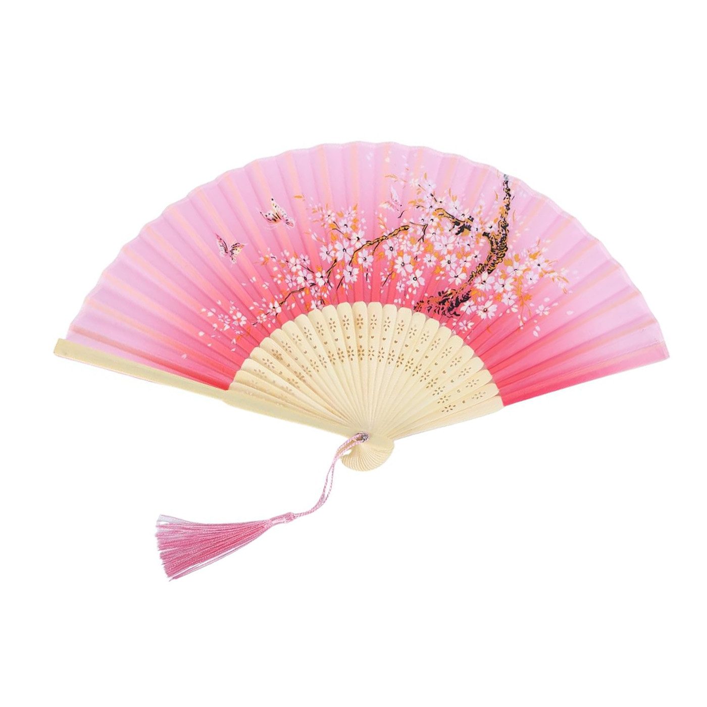 Zaewry Handfächer Quasten-Handfächer, Vintage-Faltfächer