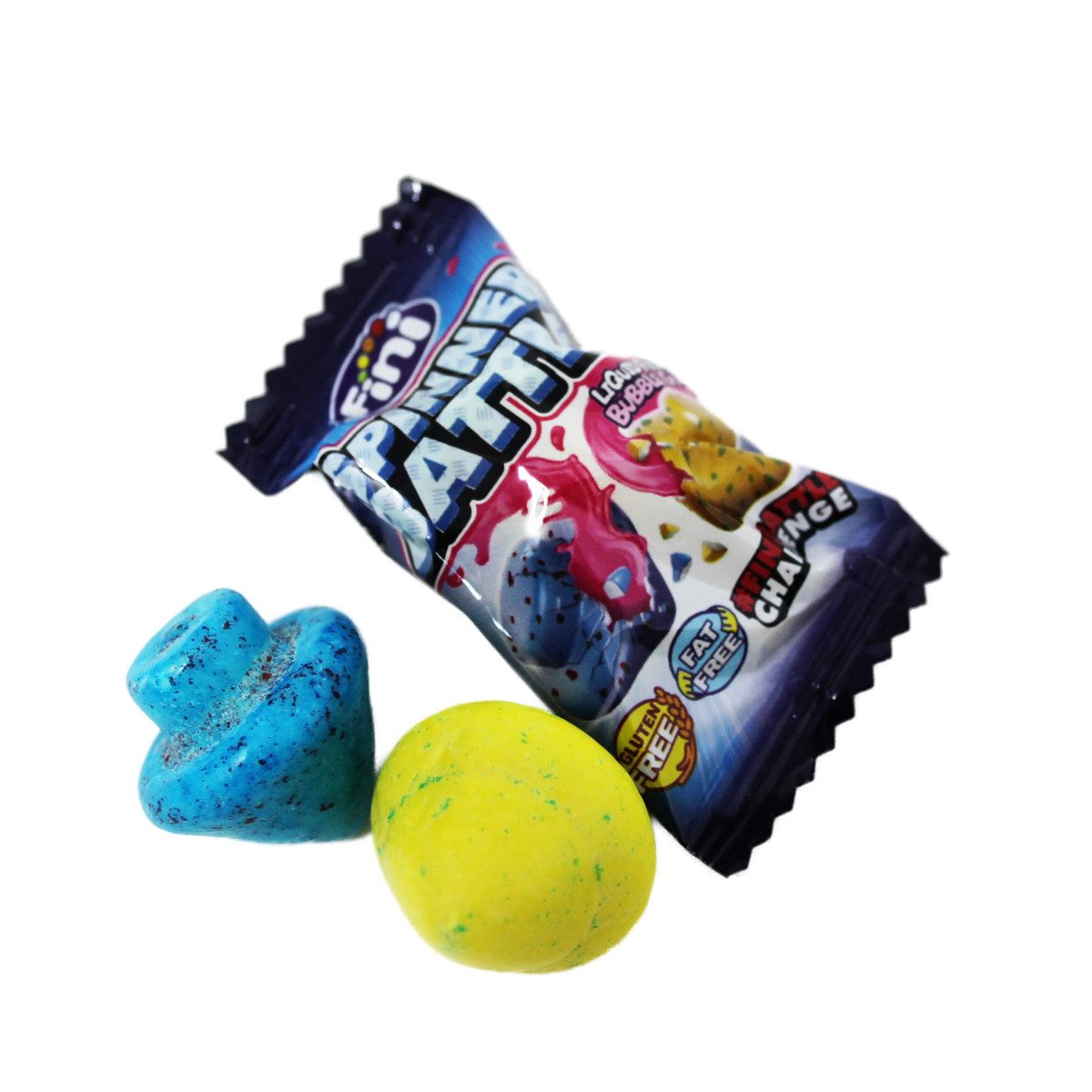 Fini Süßigkeit, Fini Bubble Gum Spinner Battle Kaugummi mit flüssigen Kern einzeln 5g