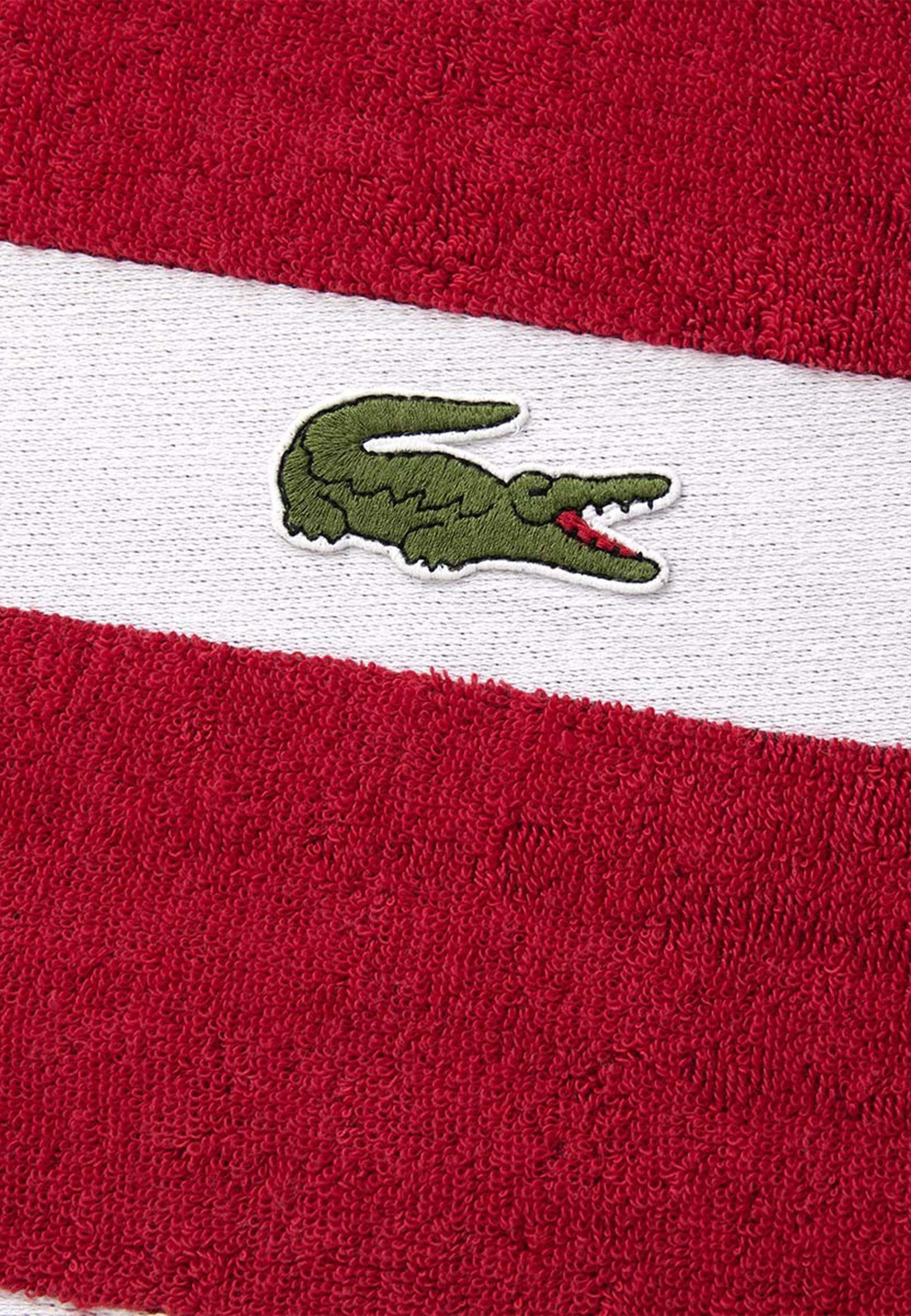 Lacoste Badetuch LCASUAL, Frottier (1-St), mit Label-Applikationen