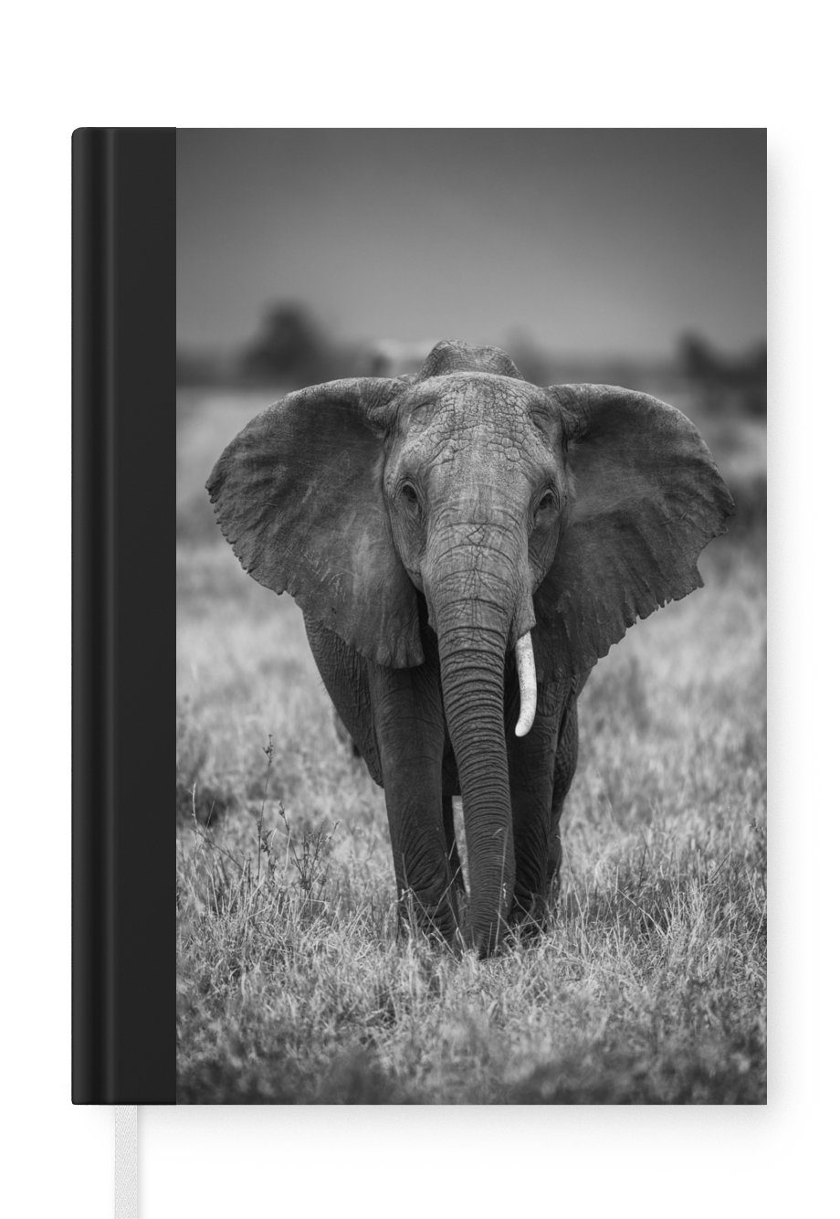 Safari Seiten, Journal, Notizheft, Tiere Wildtiere, Notizbuch Merkzettel, - Tagebuch, A5, Elefant Haushaltsbuch 98 MuchoWow - -