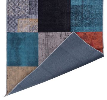 Teppich Vintageteppich, Mehrfarbig, B 160 cm, L 230 cm, rechteckig, Höhe: 4 mm