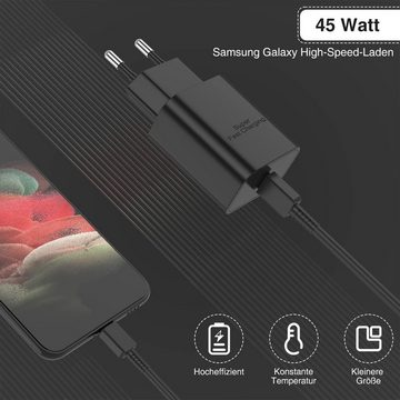 neue dawn 45W USB C Ladegerät für Samsung S24/S23/S22 Serie Tab S9 S8 S7 Serie USB-Ladegerät (Schnellladegerät)