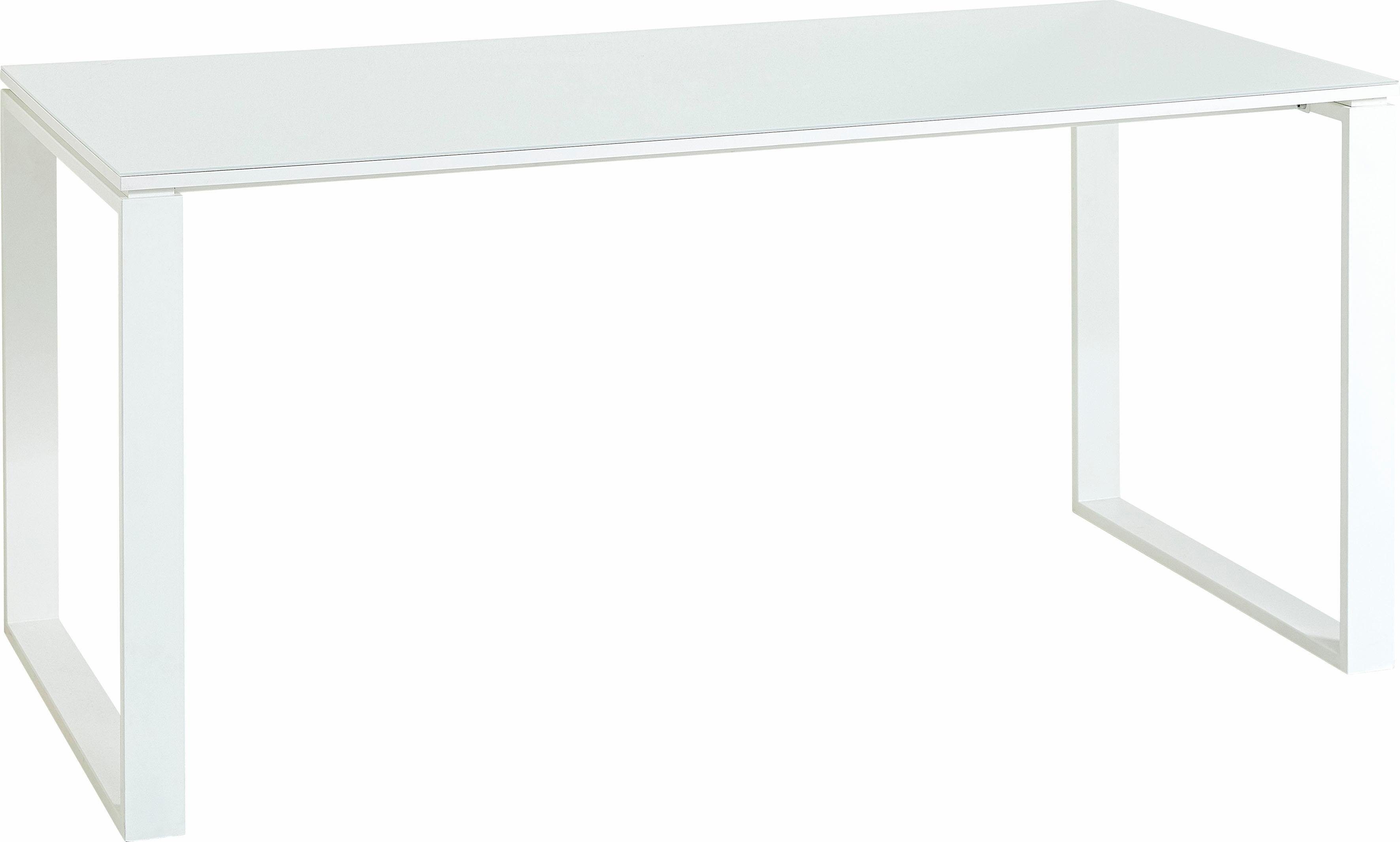 GERMANIA Schreibtisch GW-Monteria, mit Glasauflage, Metallkufen, Breite 160 cm, Made in Germany