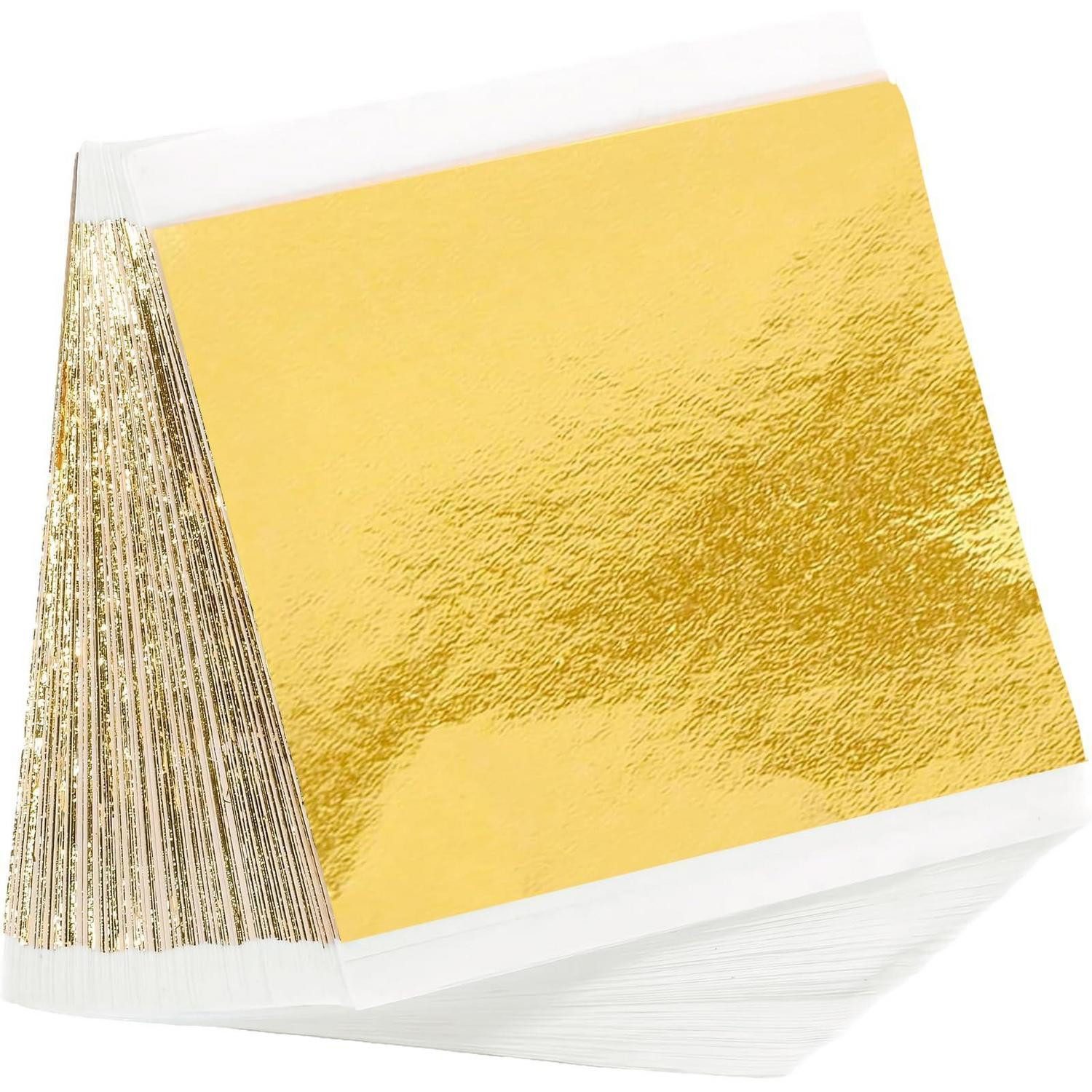 LuxusKollektion Blattgold Blattgold 200Stk 8x8.5cm Goldfolie Basteln Deko, (200-tlg)