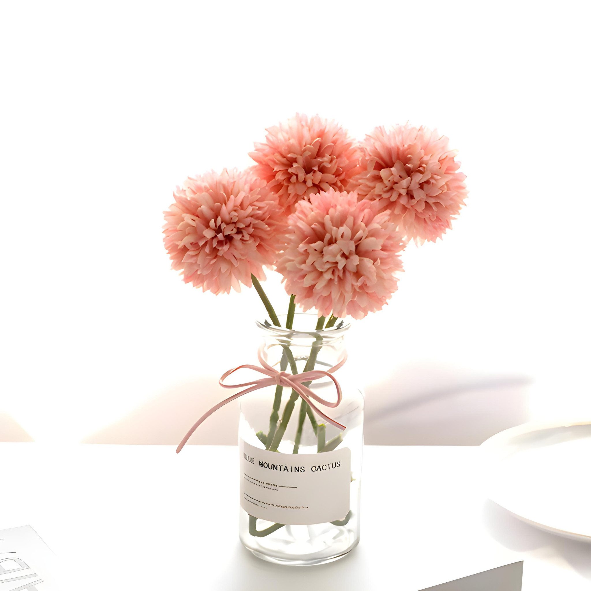 Kunstblumenstrauß Blumenstrauß, Kunstrosen, Hortensien, Kunstblumen Bündel Hortensien, HS.SUPPLY, Hortensienstrauß täuschend echt, Blumenbündel, Höhe 29cm