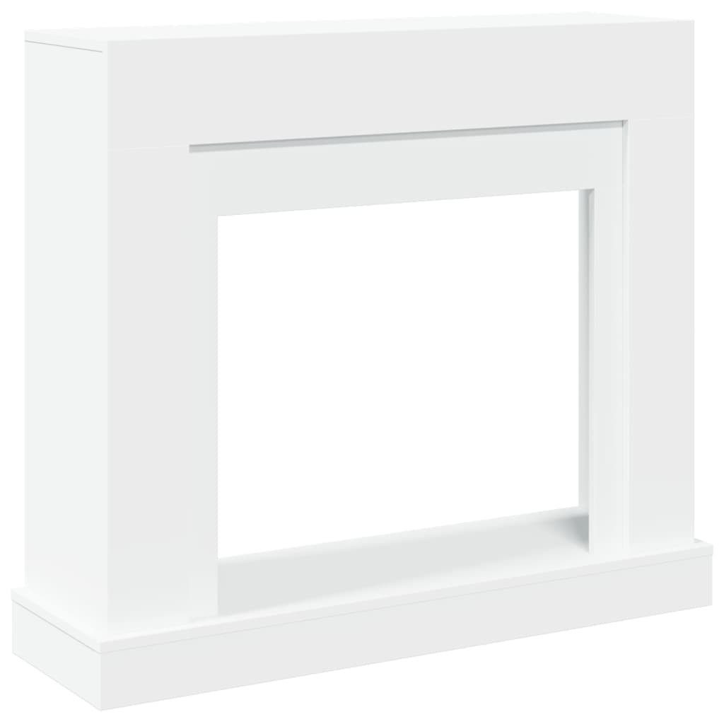 vidaXL Bodenschutzplatte NA Kaminumrandung Weiß 100x30x87,5 cm Spanplatte