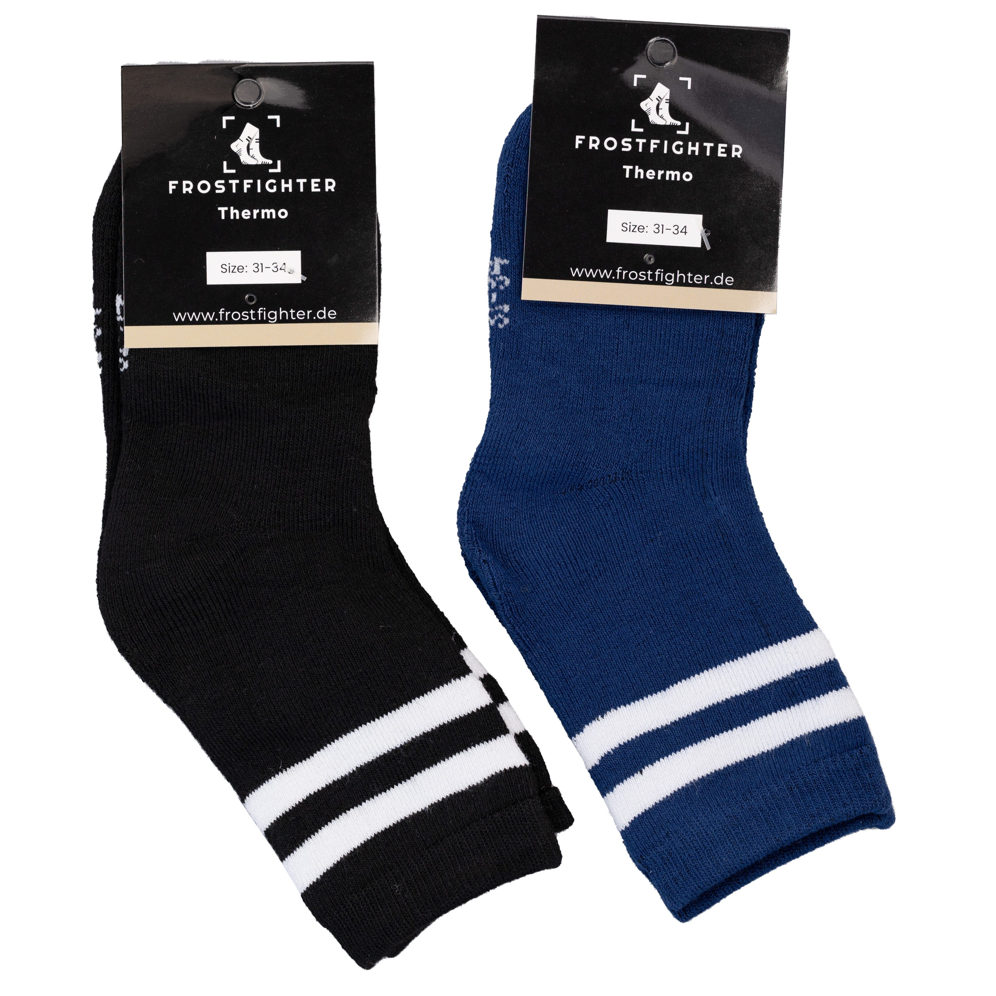 Frostfighter Thermosocken Kinder Jungen Wintersocken (6-Paar) dicke gefütterte Strümpfe, warm, weich & komfortabel