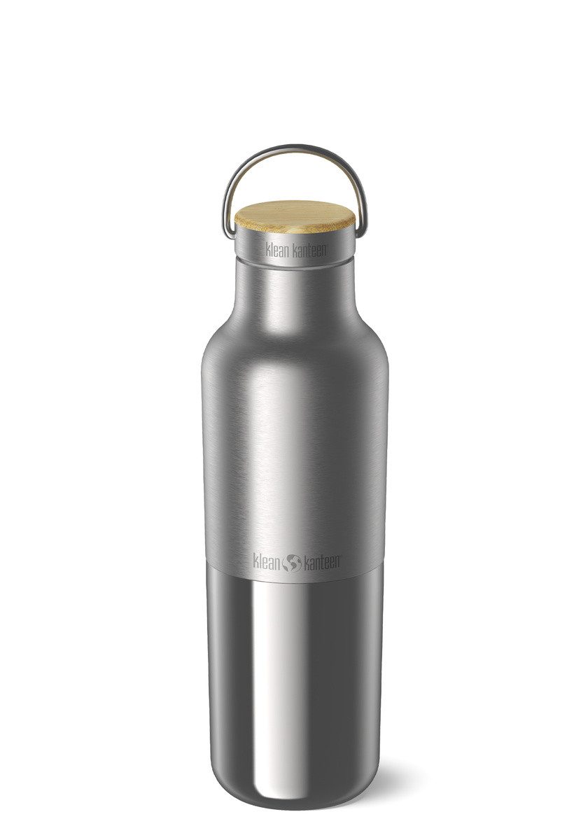 Klean Kanteen Isolierflasche Edelstahl Isolierflasche rise Reflect 355ml Bambus Loop Cap, Basic Trinkflasche für Freizeit, Sport, Arbeit und Schule