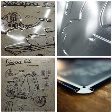 Nostalgic-Art Metallschild Blechschild 20 x 30cm - Vespa - Parts Sketches