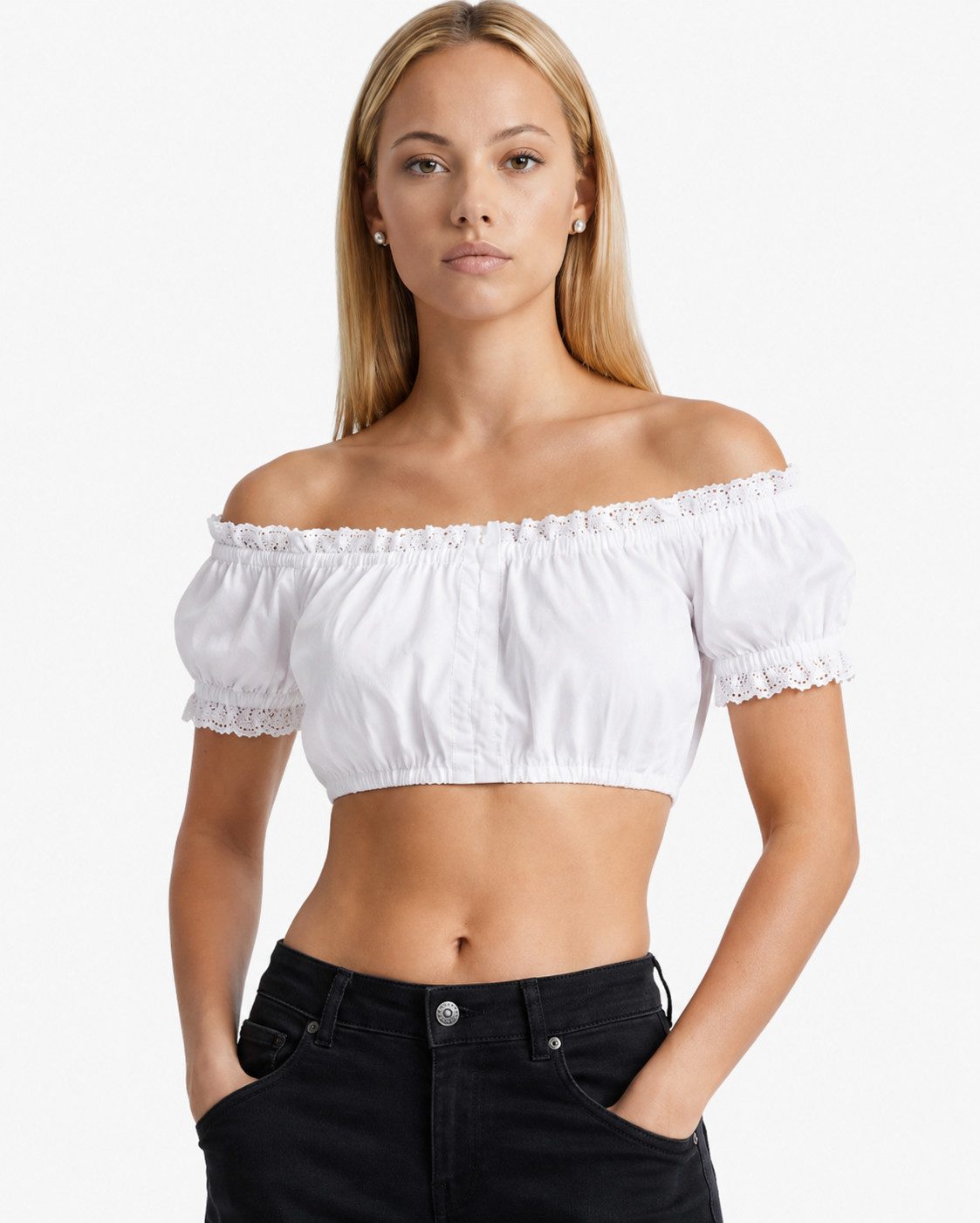 Dirndlbluse Mara weiß