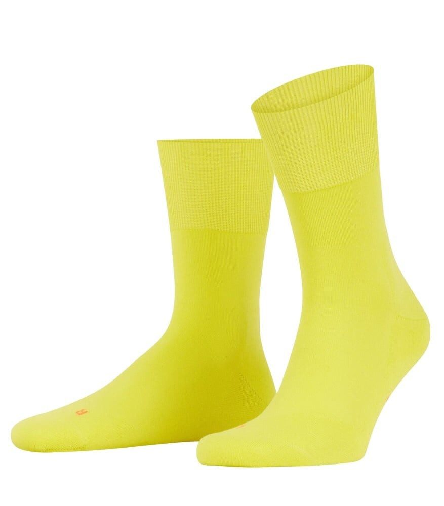 FALKE Socken Tagessocke Run Crew Allround (ultraleichte Plüschsohle) sulfurgelb