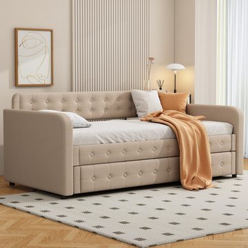 Gotagee Schlafsofa 90x200cm Sofabett Tagesbett mit Ausziehbett Einzelbett Gästebett