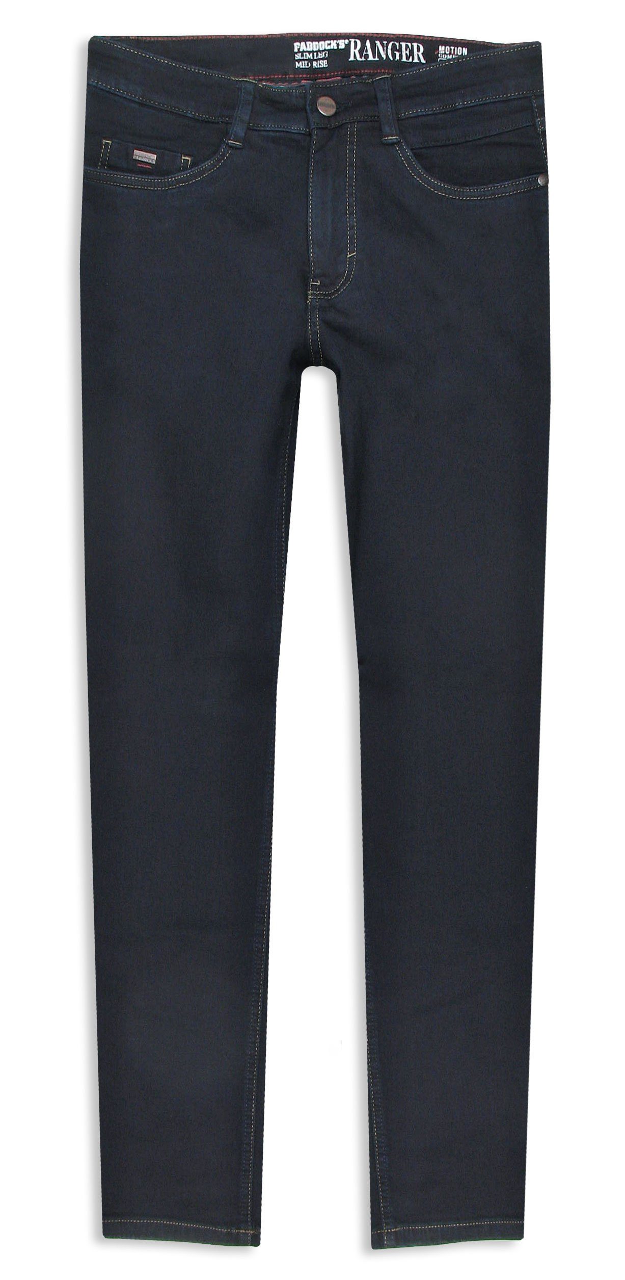 Paddock's 5-Pocket-Jeans Ranger Motion & Comfort Stretch Denim blue black rinse