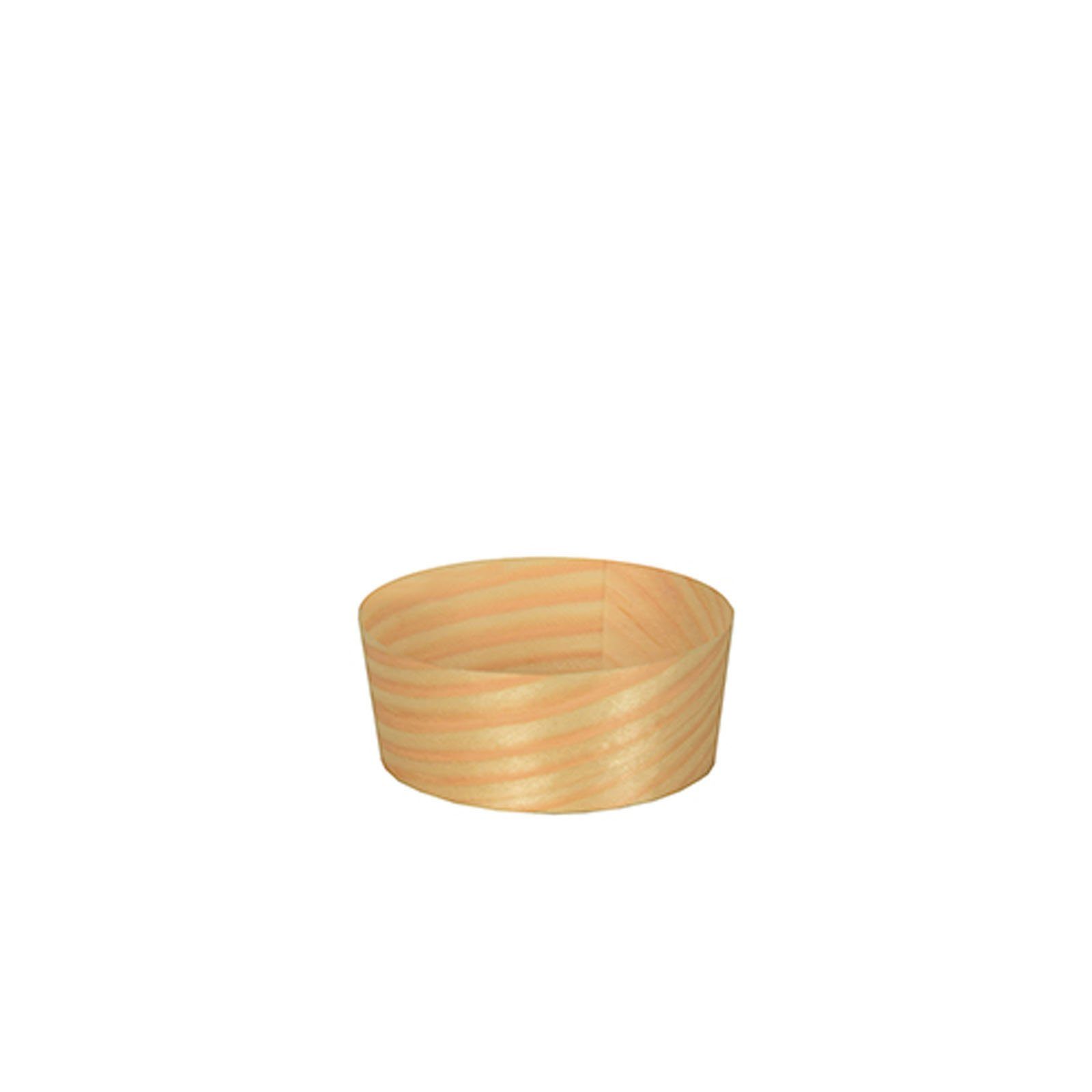 PAPSTAR Einwegschale 500 Stück Fingerfood-Schalen, Holz pure rund Ø 5 cm · 2 cm